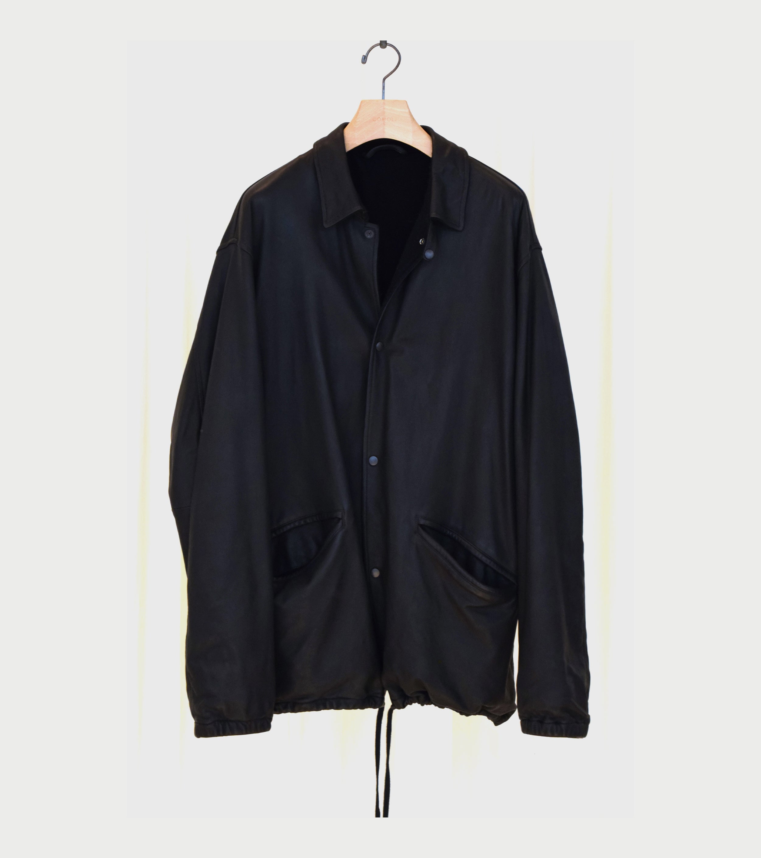 COMOLI Sheepskin Coach Jacket , Black