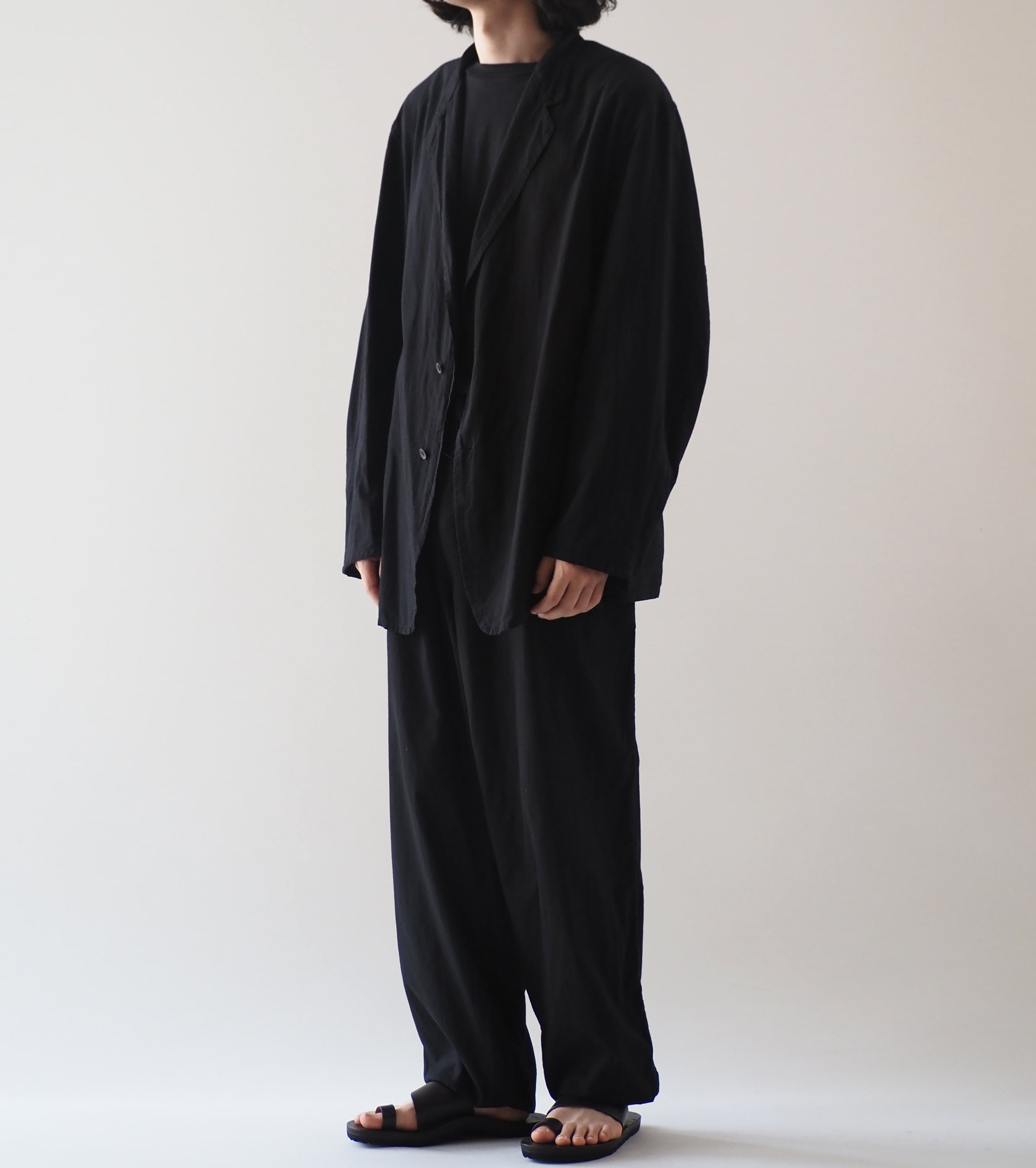 COMOLI KHADI Cotton Jacket , Black
