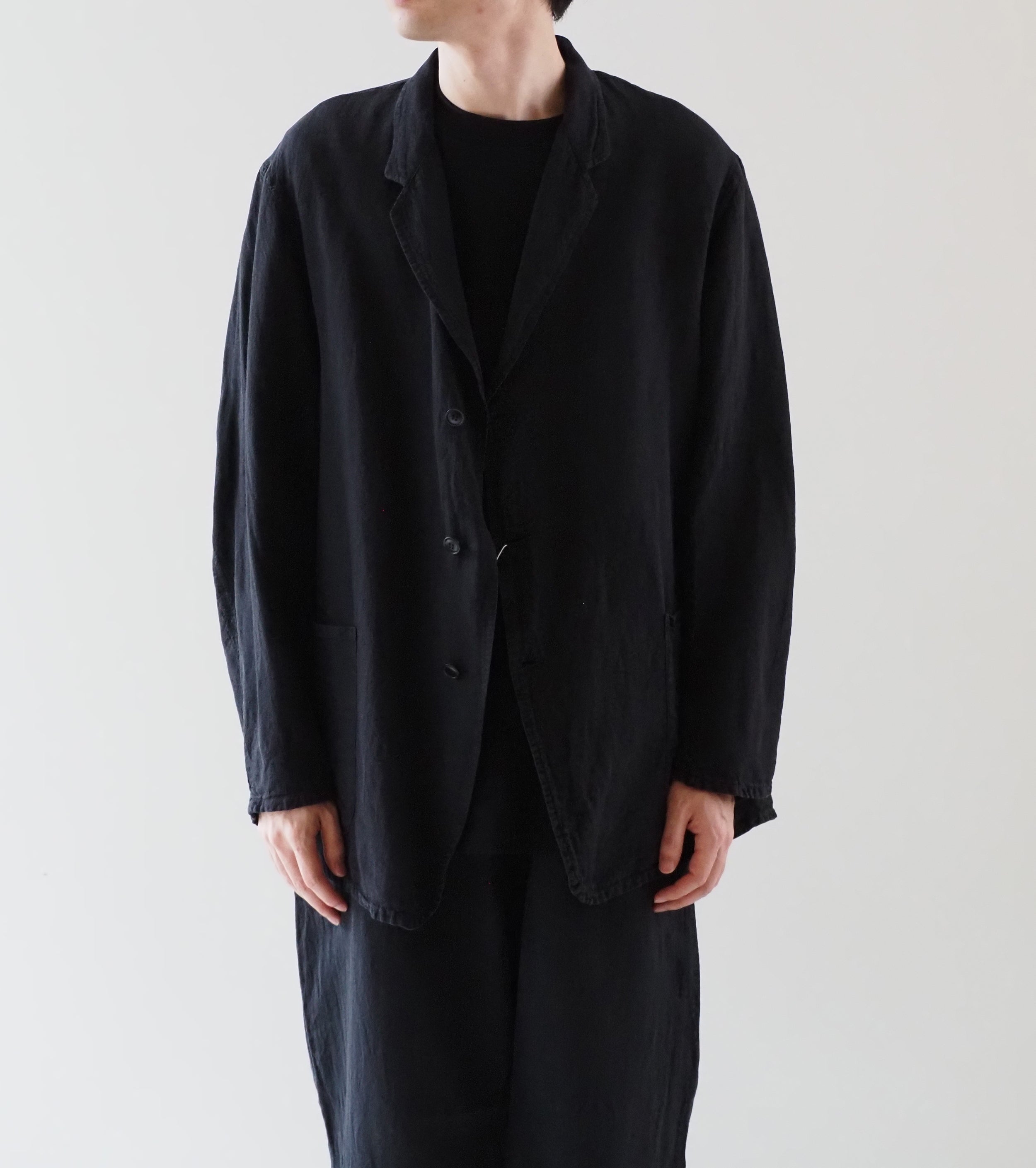 COMOLI シルク コットン  ジャケット , Fade Black