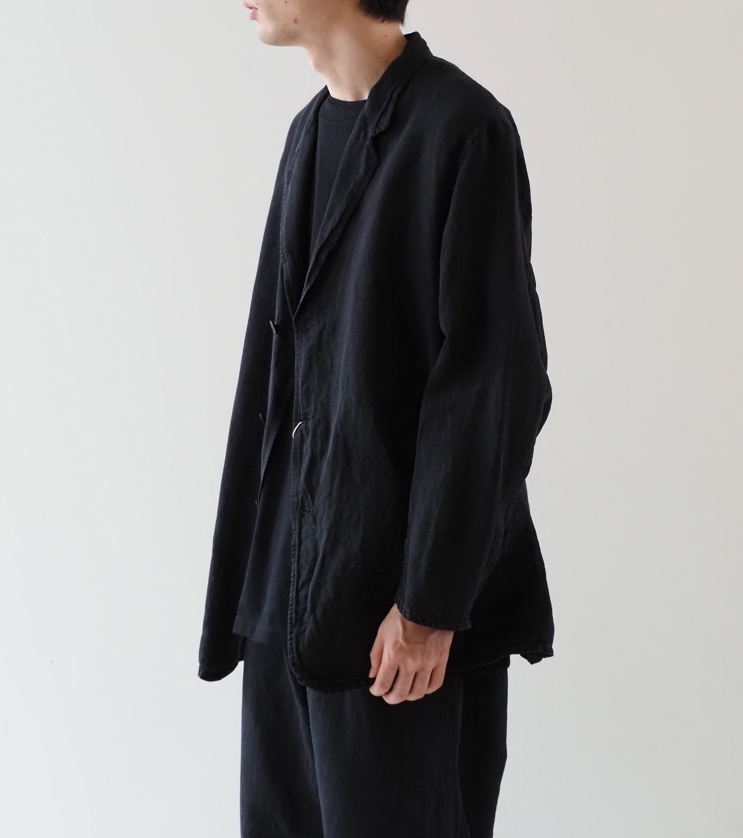 COMOLI シルク コットン  ジャケット , Fade Black