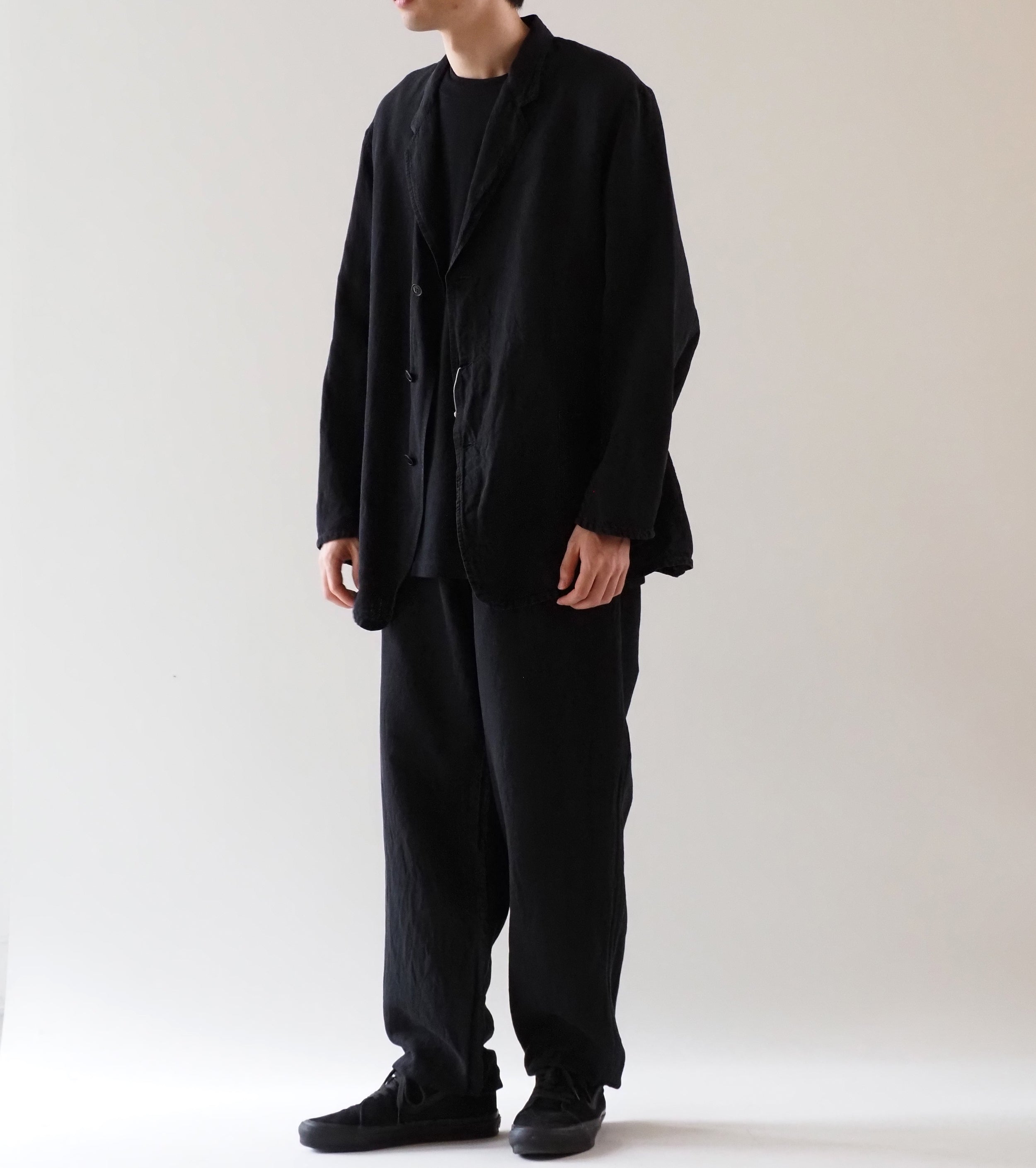 COMOLI シルク コットン  ジャケット , Fade Black