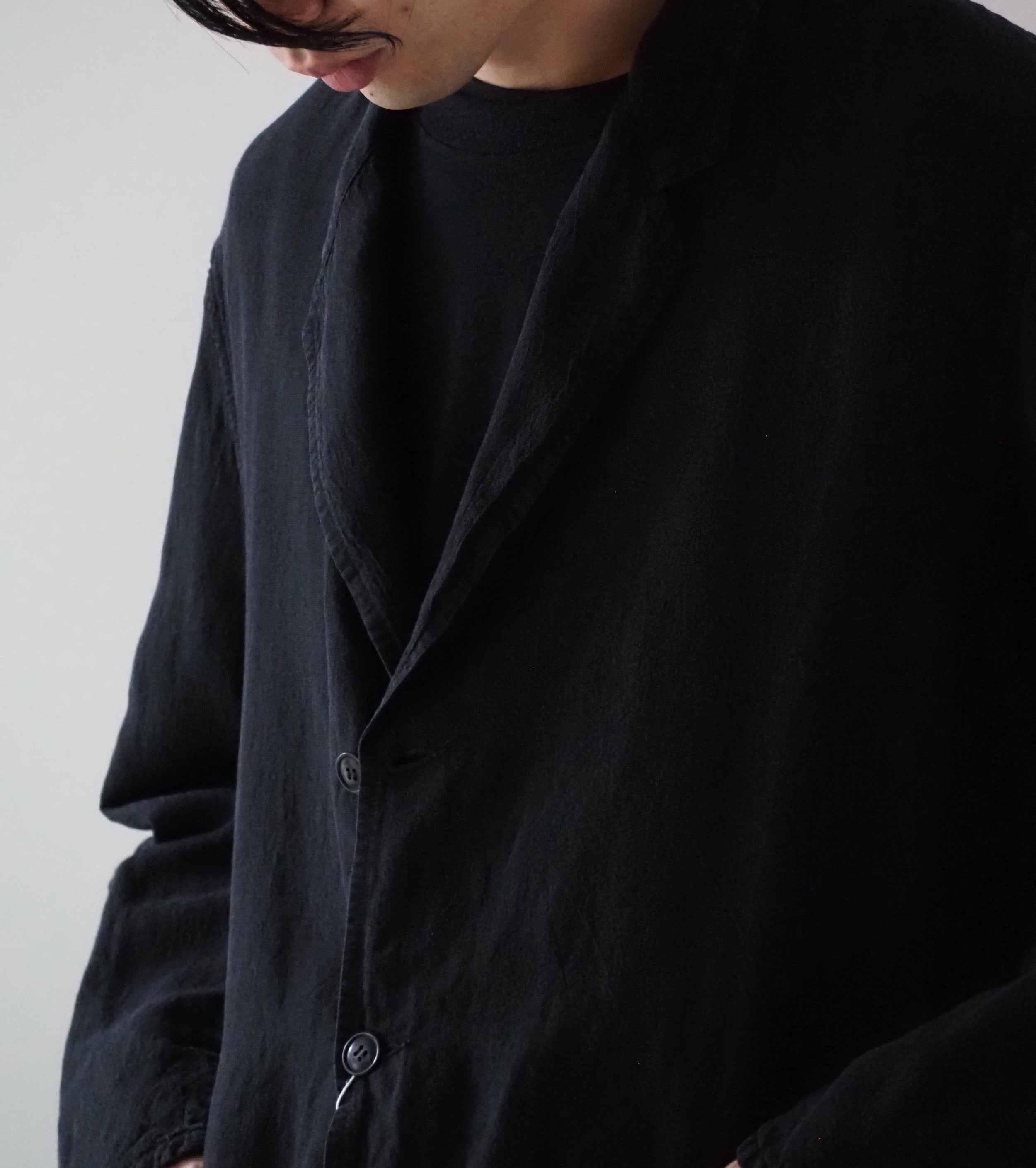 COMOLI シルク コットン  ジャケット , Fade Black