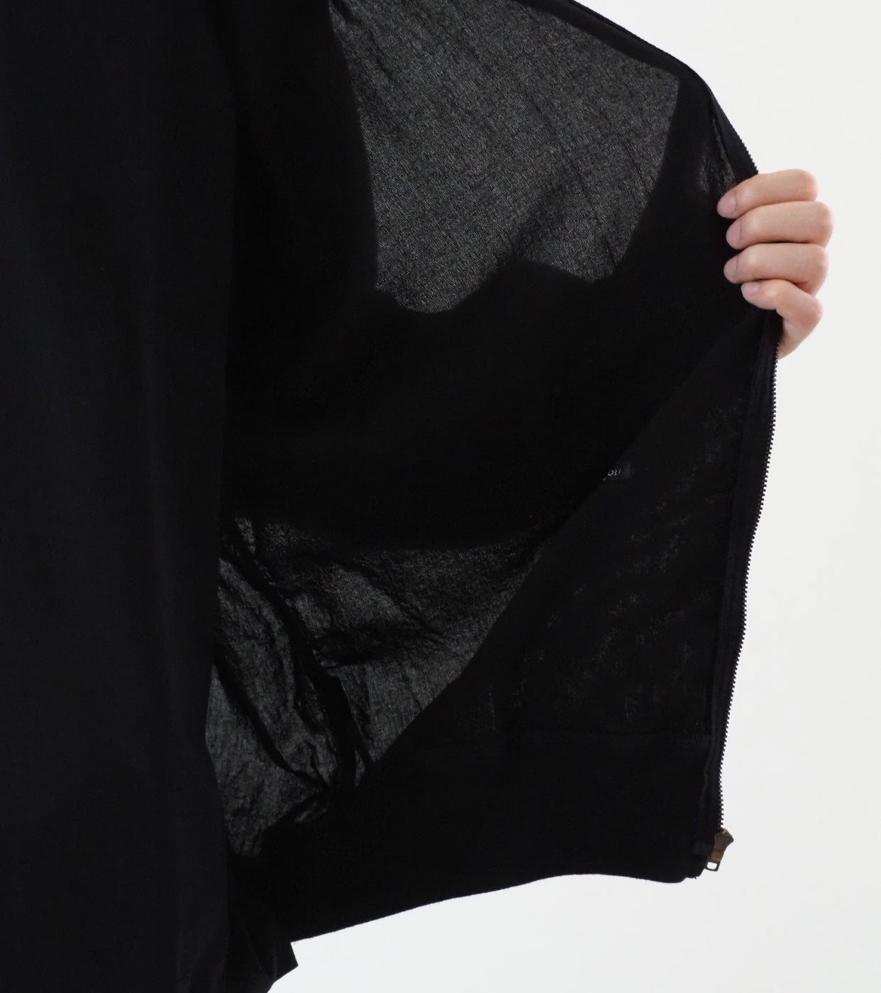 COMOLI オックス  ジップ パーカ , Black