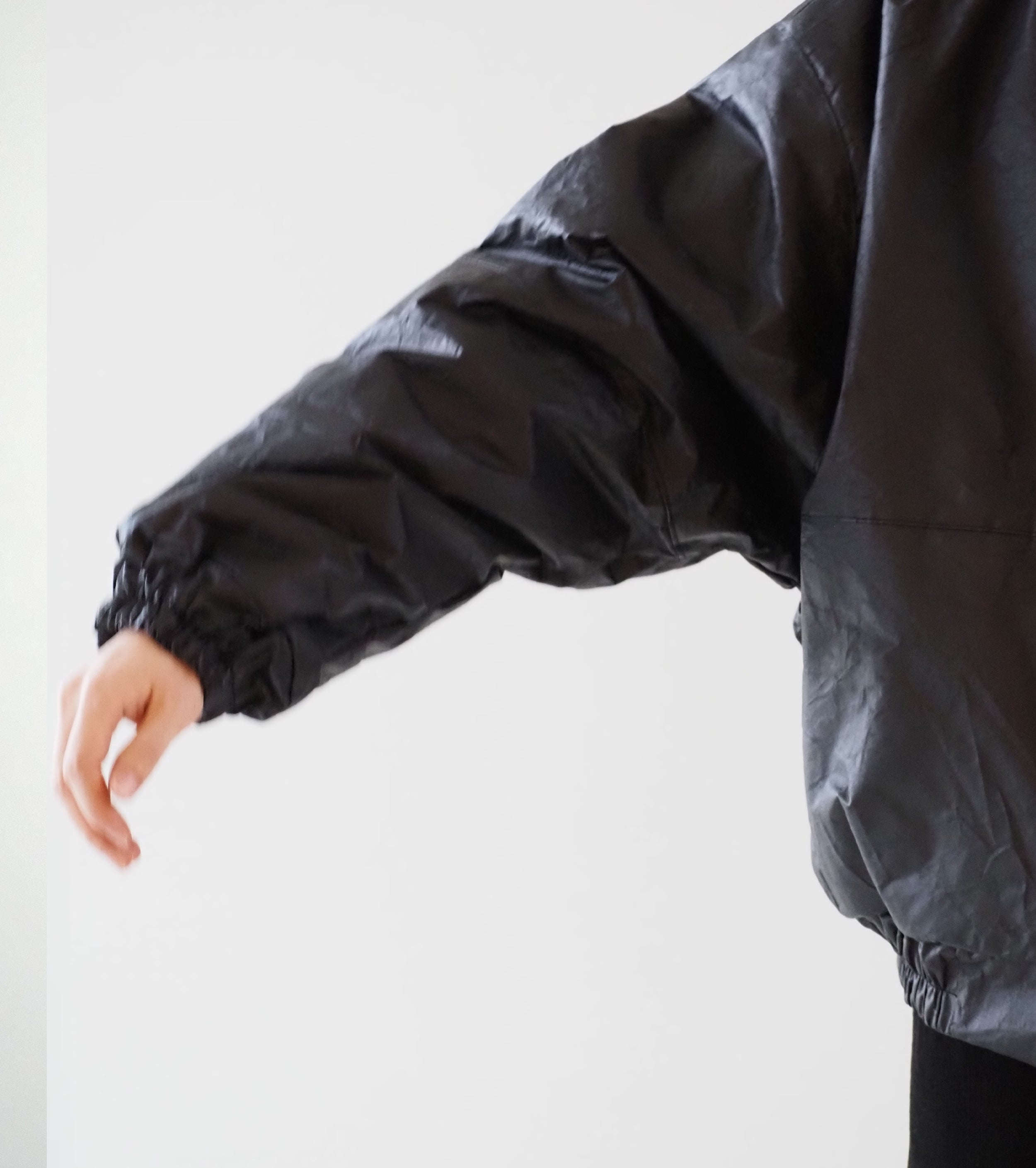 COMOLI Paper Leather Padded Jacket, Black