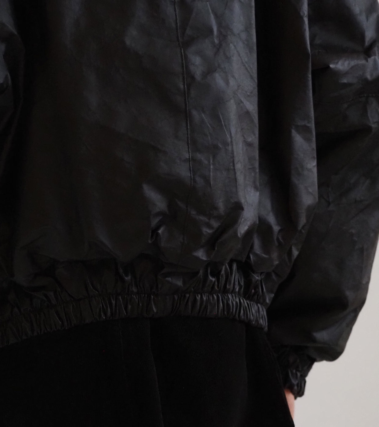 COMOLI Paper Leather Padded Jacket, Black