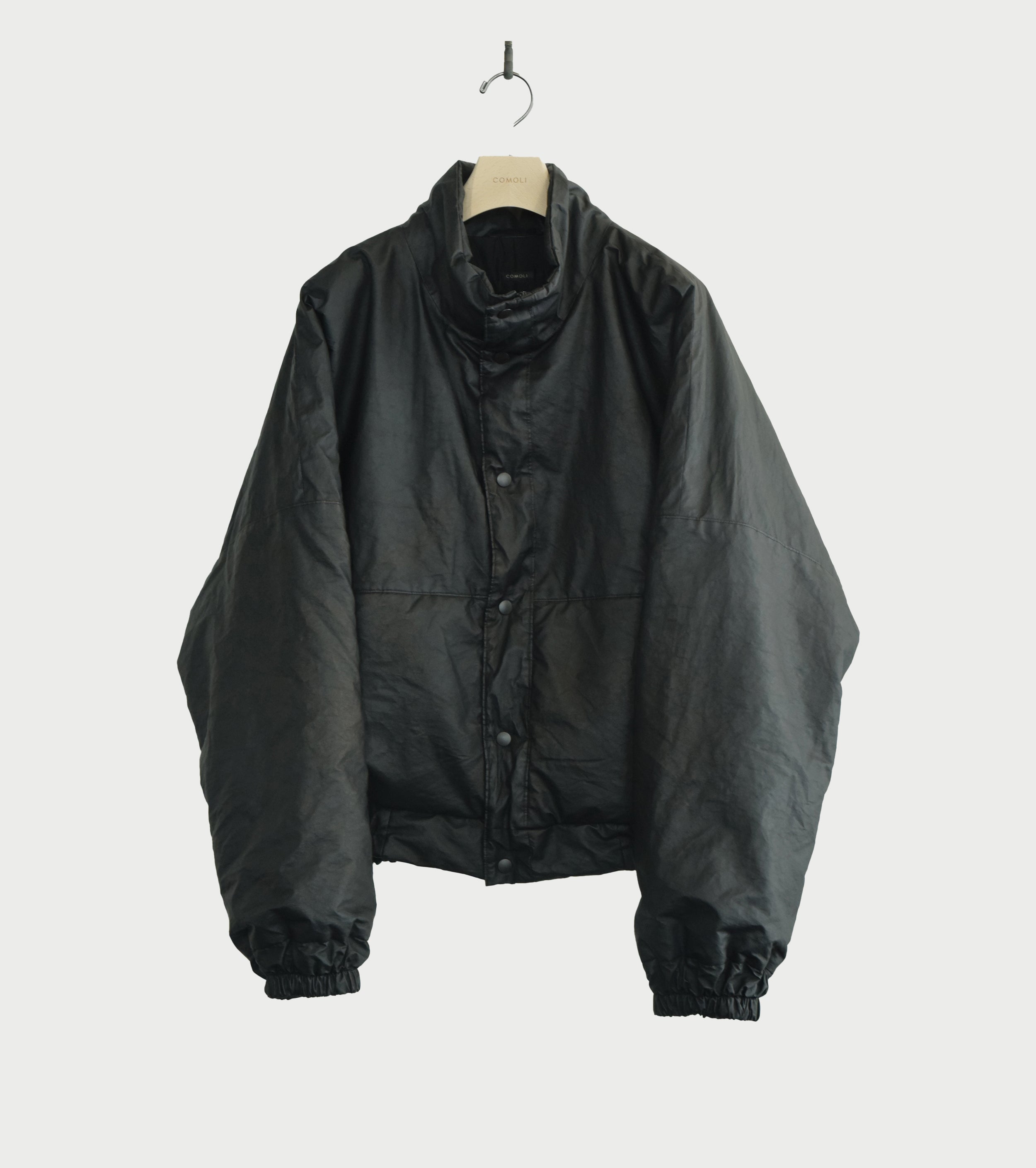 COMOLI Paper Leather Padded Jacket, Black