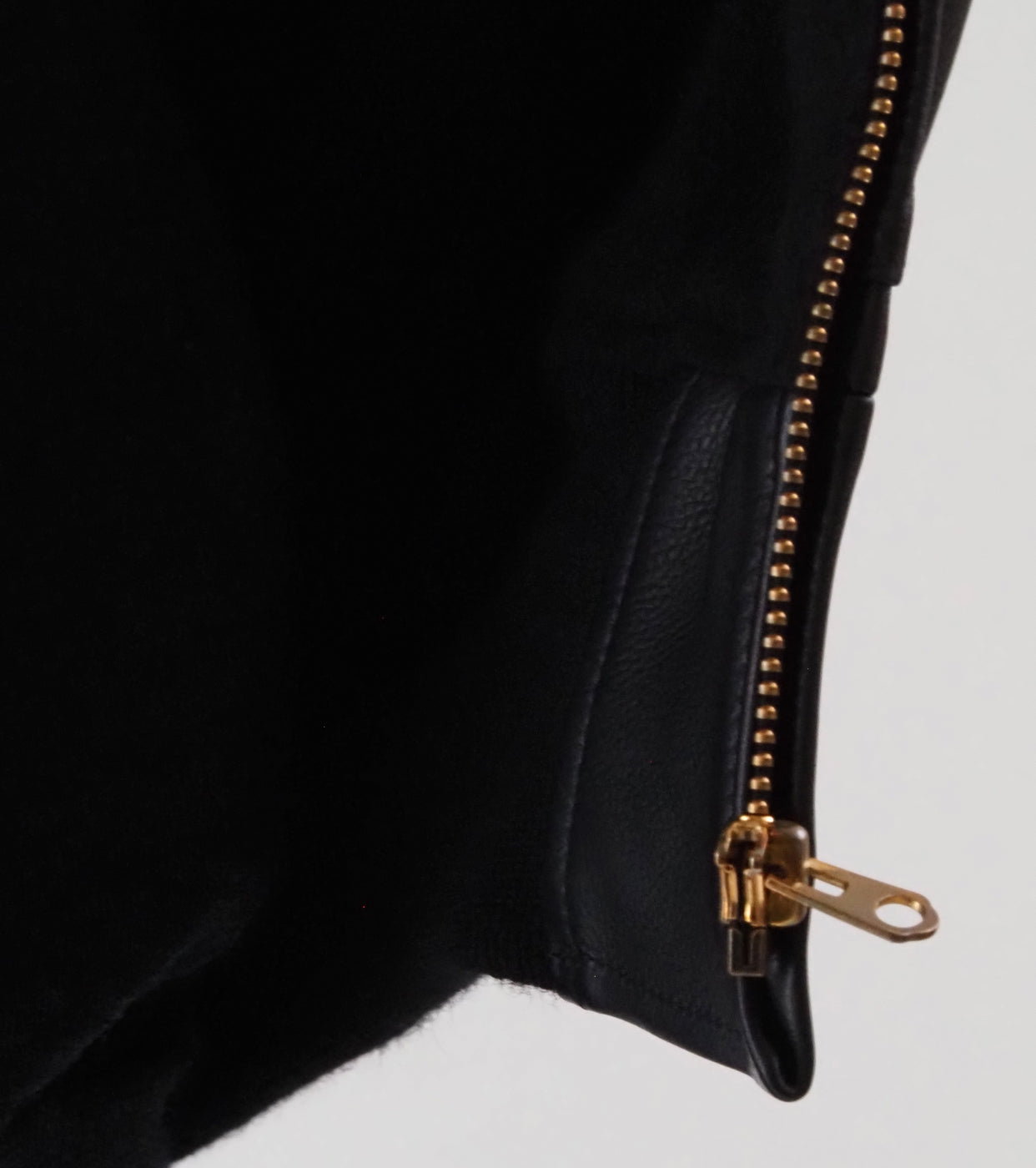 COMOLI Calf Skin Zip Parka , Black