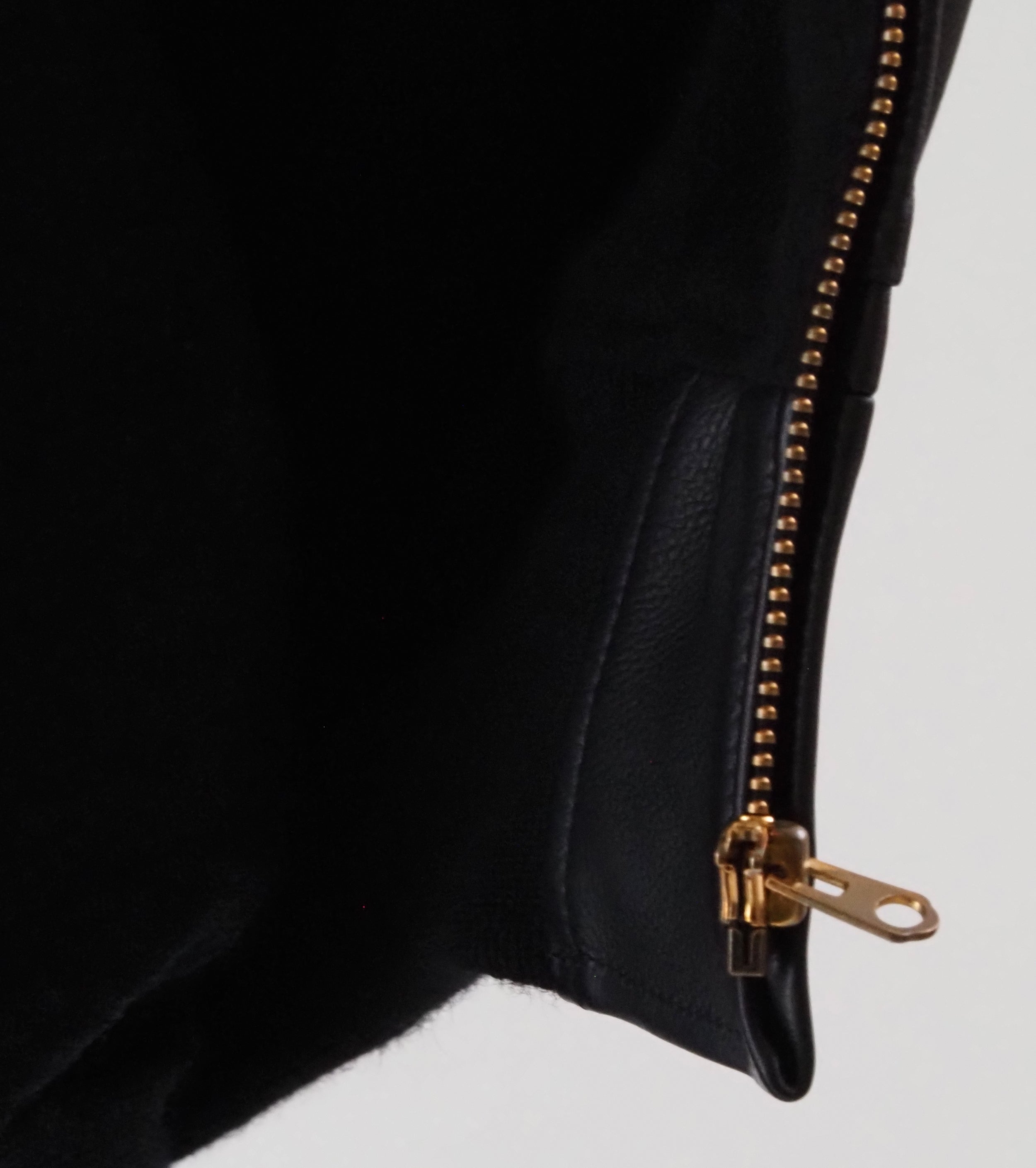 COMOLI Calf Skin Zip Parka , Black