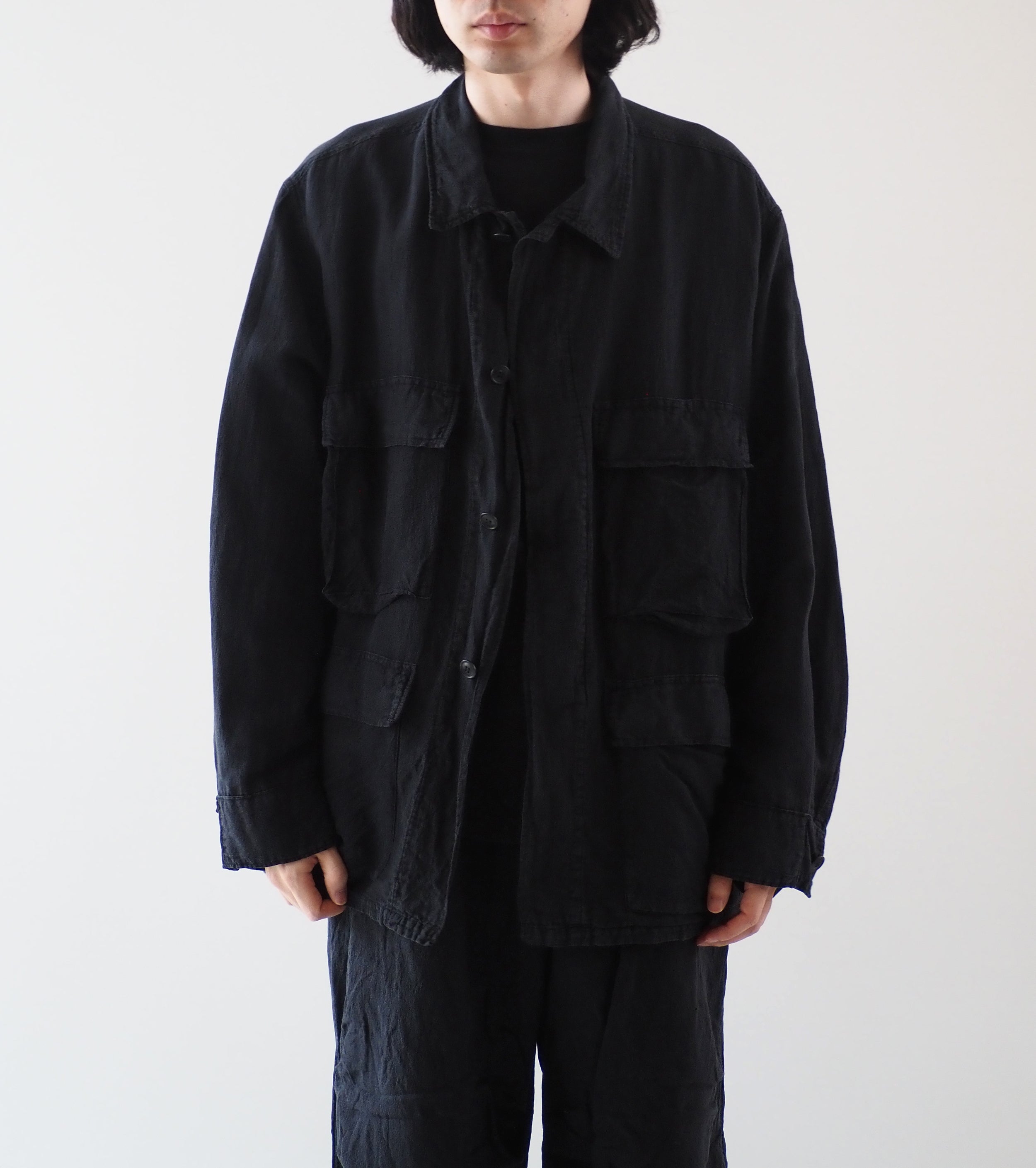 COMOLI Faded Black BDU Jacket , Fade Black