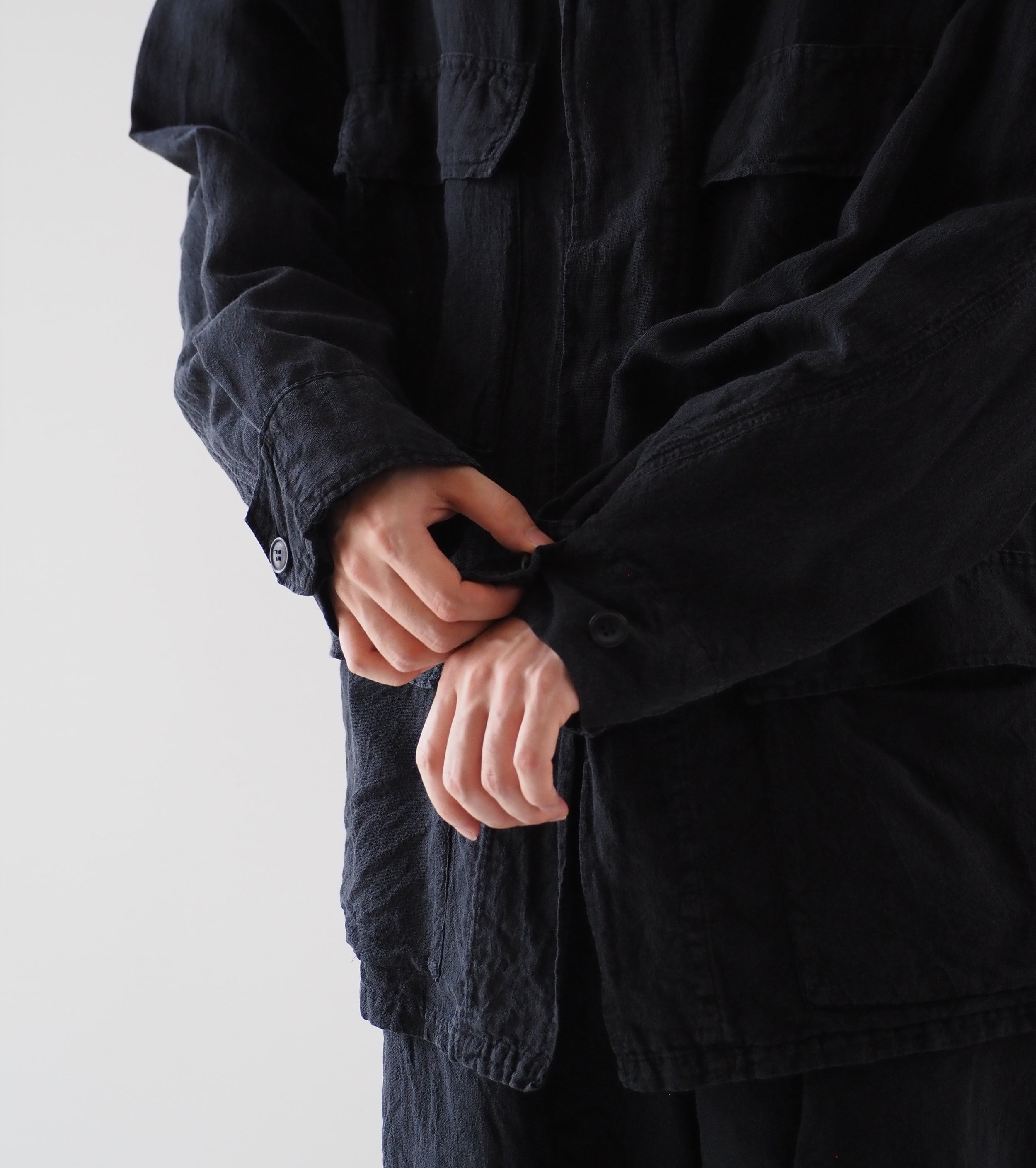 COMOLI Faded Black BDU Jacket , Fade Black