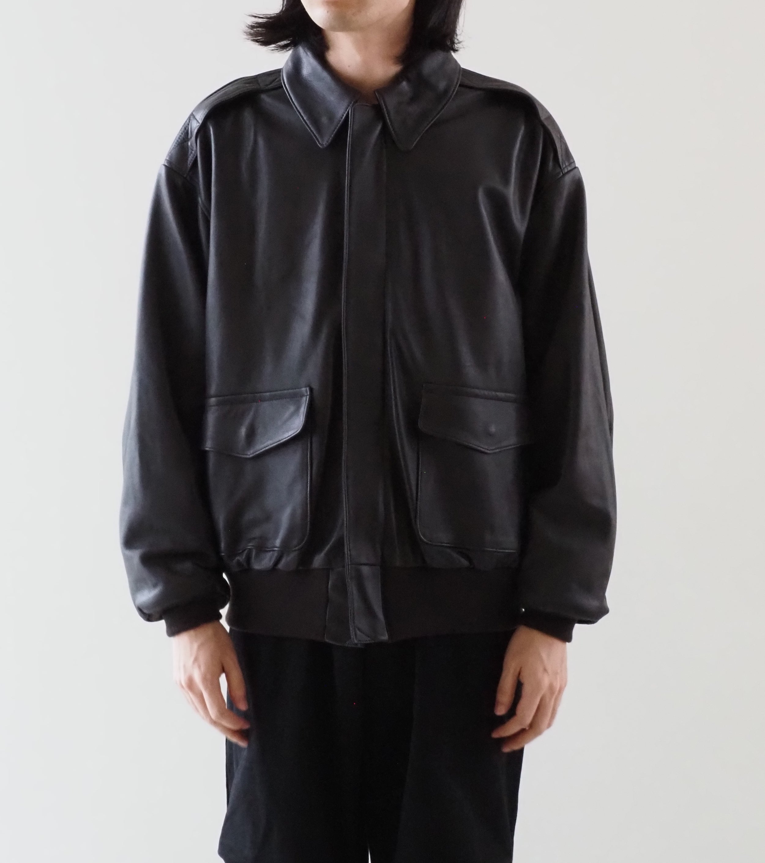 COMOLI Sheep Skin A-2 Jacket , Brown