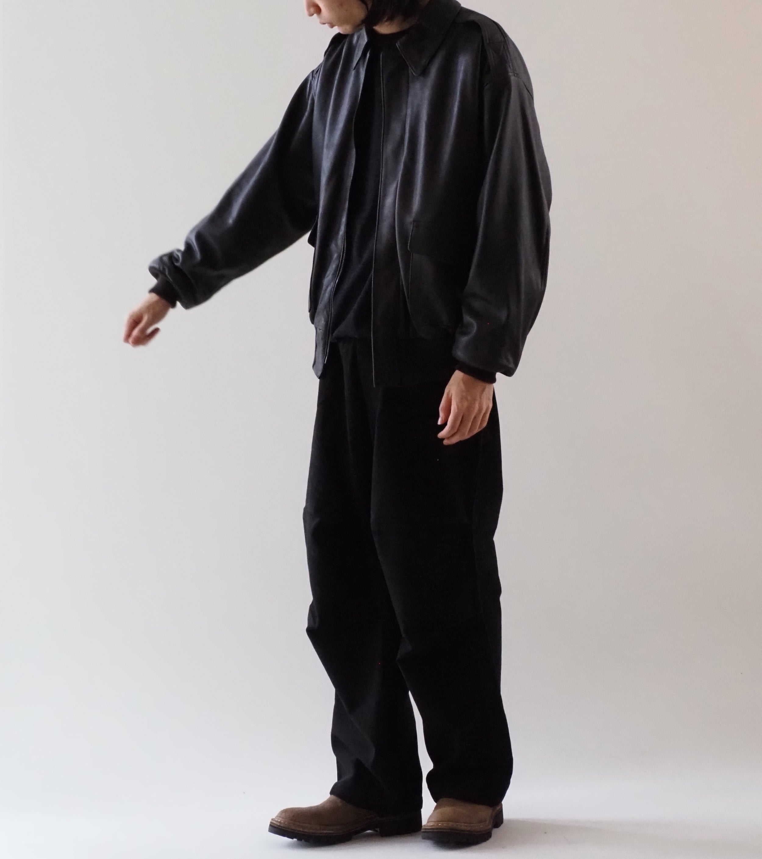 COMOLI Sheep Skin A-2 Jacket , Brown