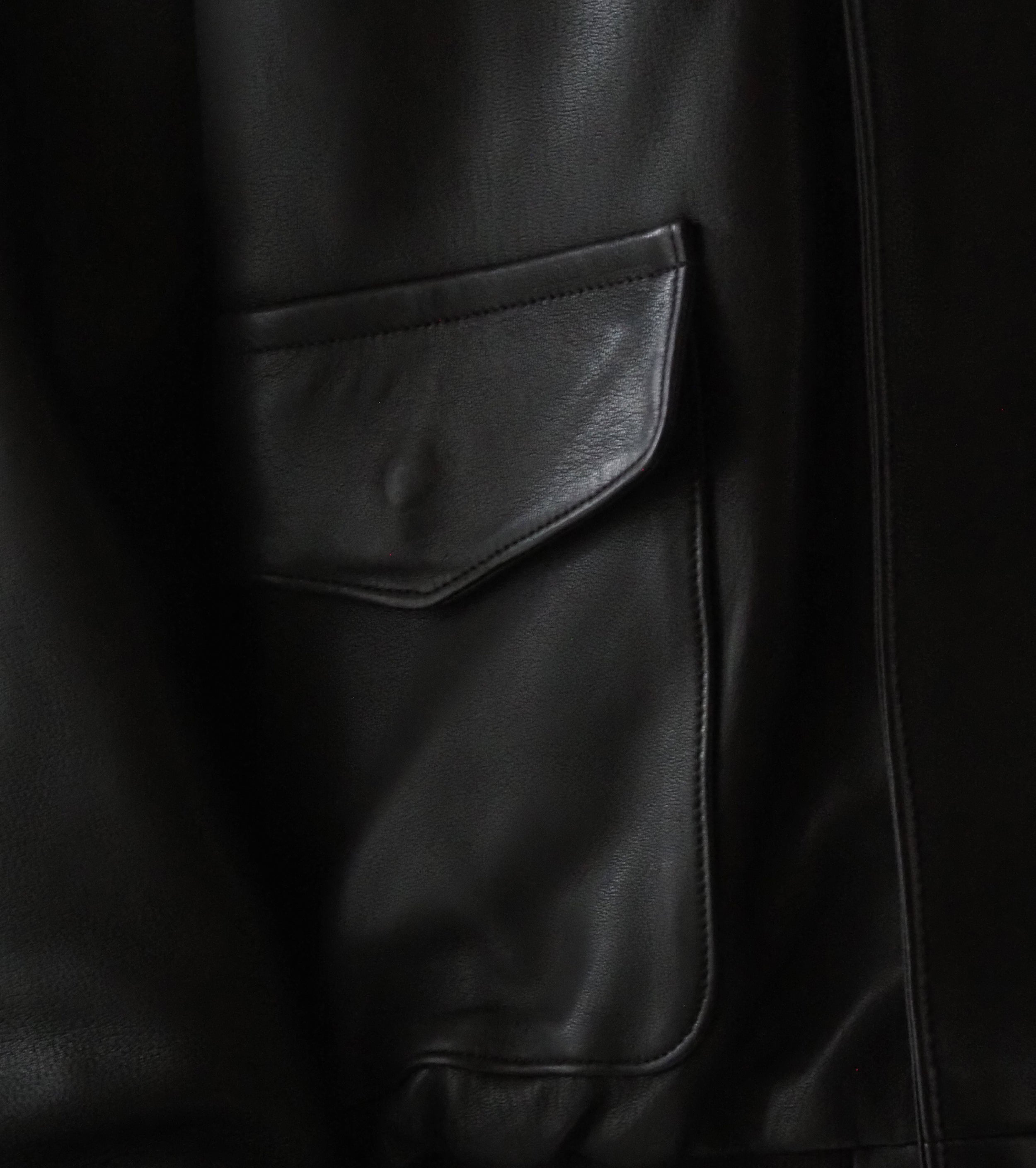 COMOLI Sheep Skin A-2 Jacket , Brown