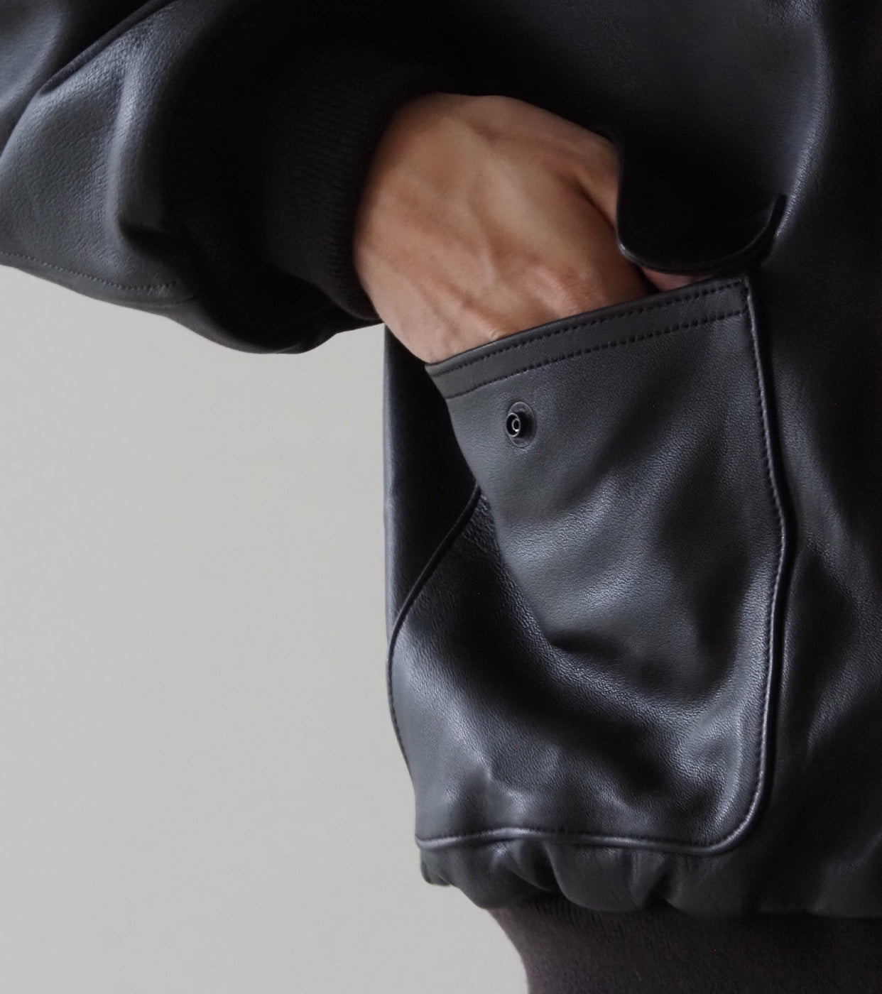 COMOLI Sheep Skin A-2 Jacket , Brown