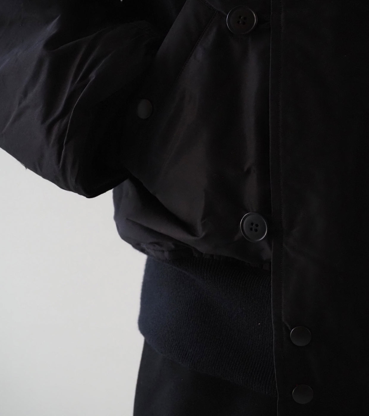 COMOLI コットン シルク ミリタリー フーデッド ジャケット, Brown