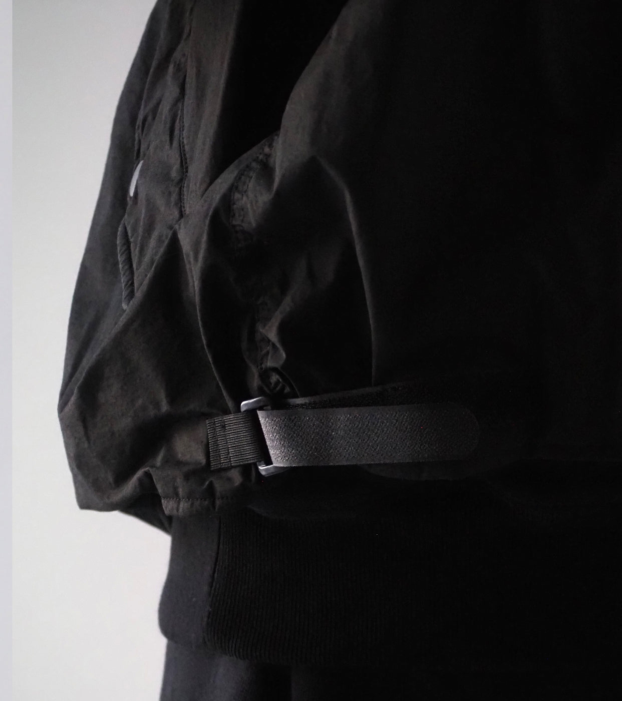 COMOLI コットン ナイロン ミリタリー ブルゾン , Black