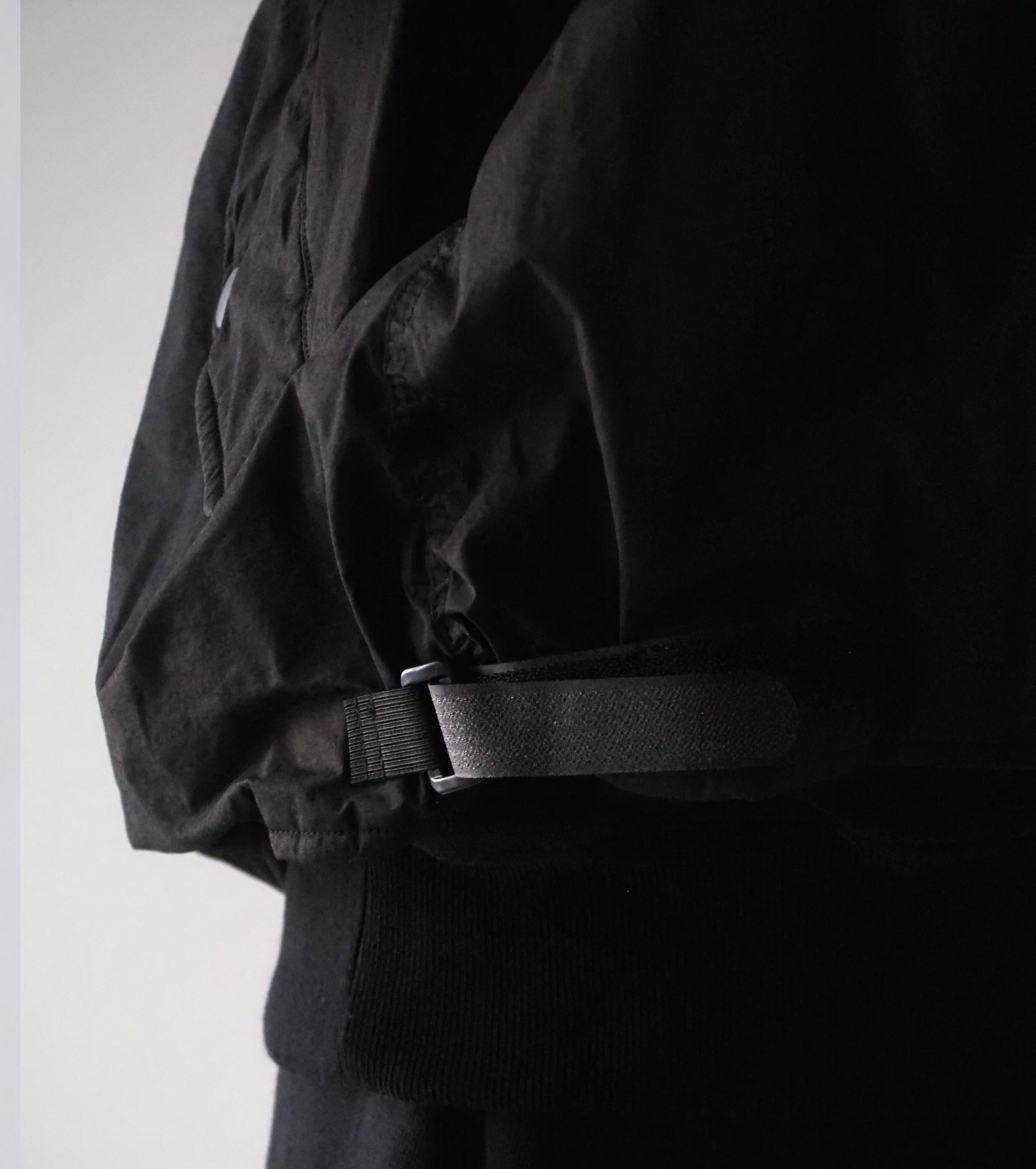 COMOLI コットン ナイロン ミリタリー ブルゾン , Black