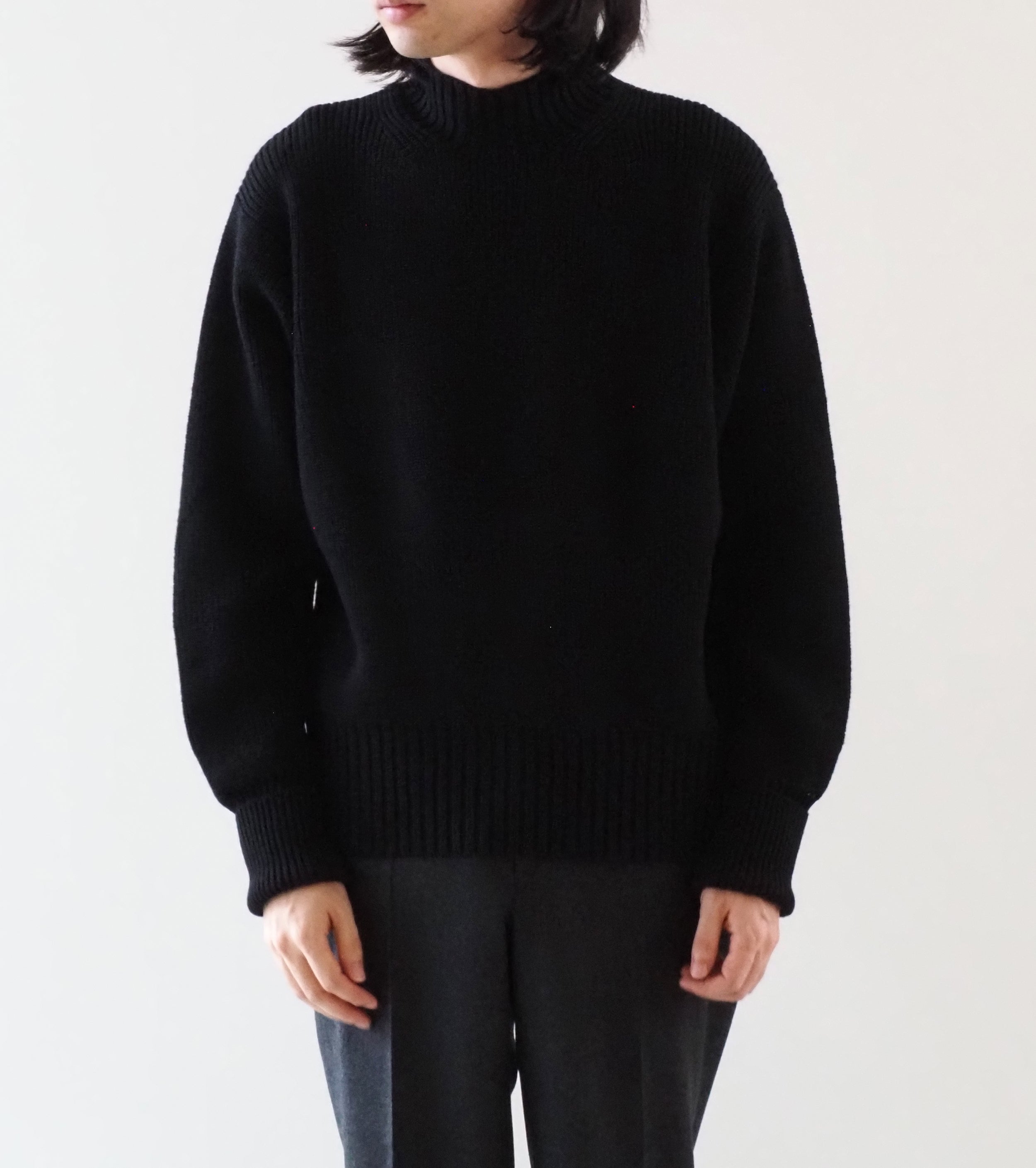 MAATEE & SONS Lamb Washi Army Sweater , Black