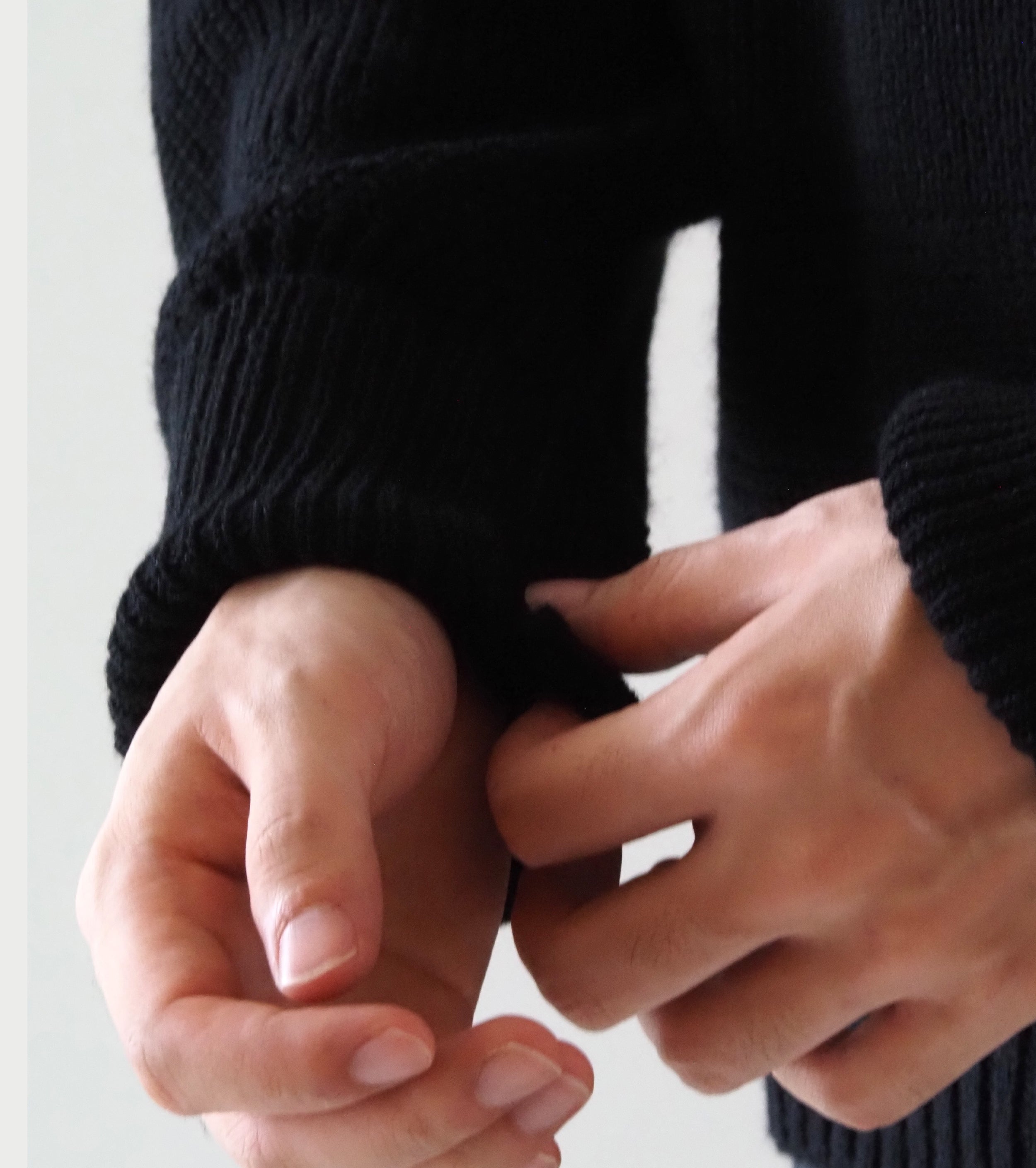 MAATEE & SONS Lamb Washi Army Sweater , Black