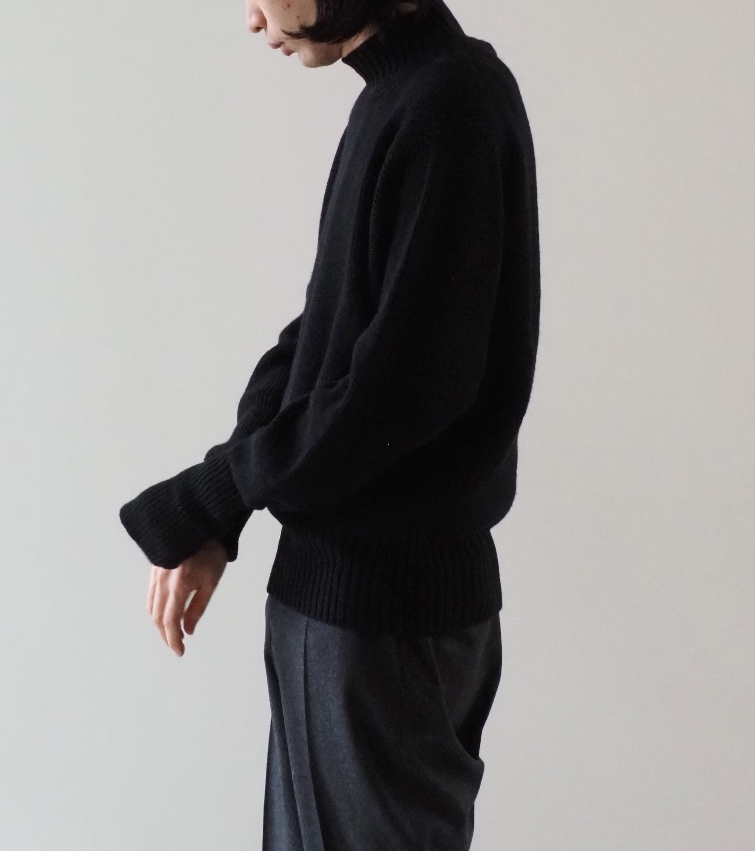 MAATEE & SONS Lamb Washi Army Sweater , Black