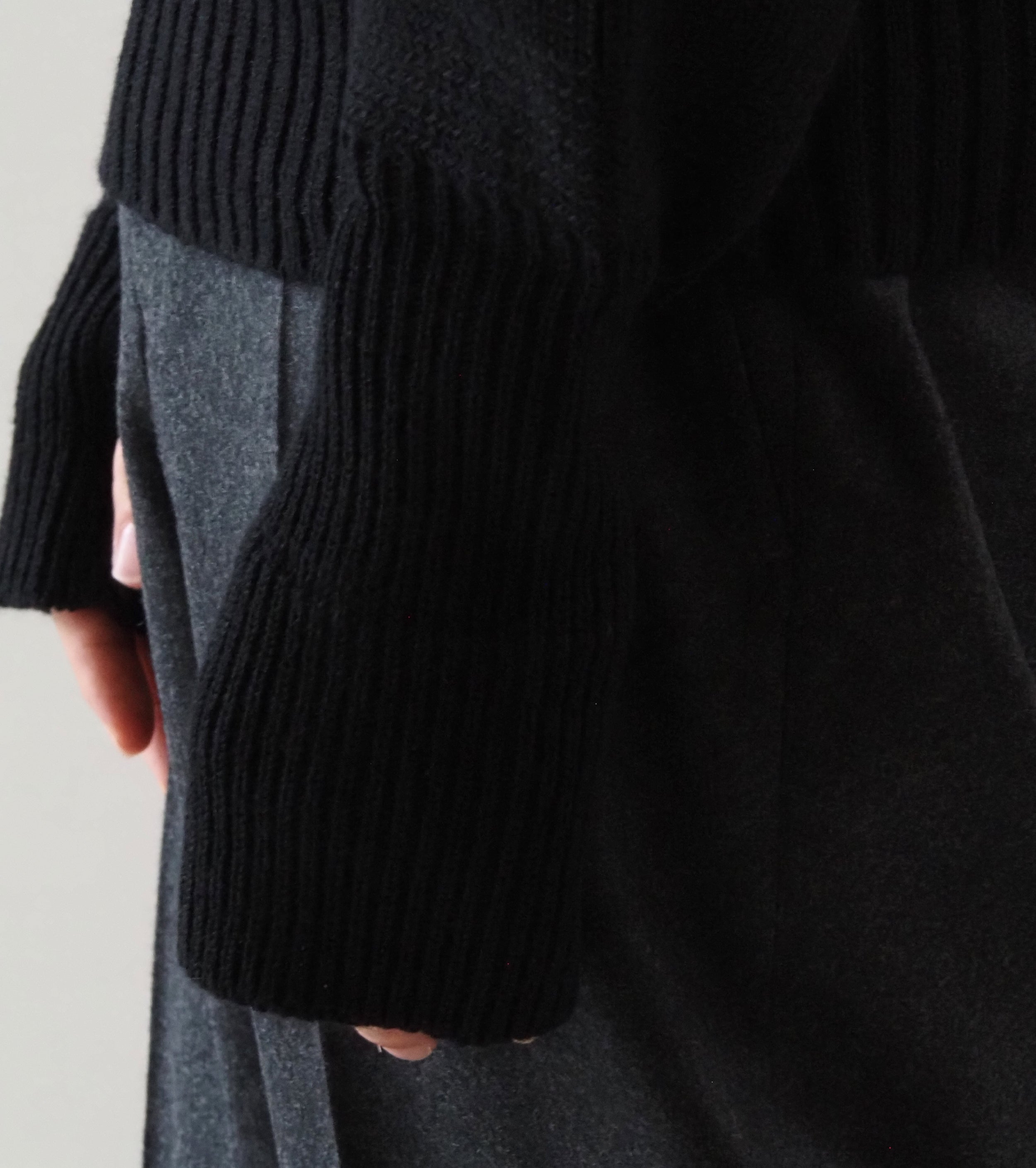 MAATEE & SONS Lamb Washi Army Sweater , Black