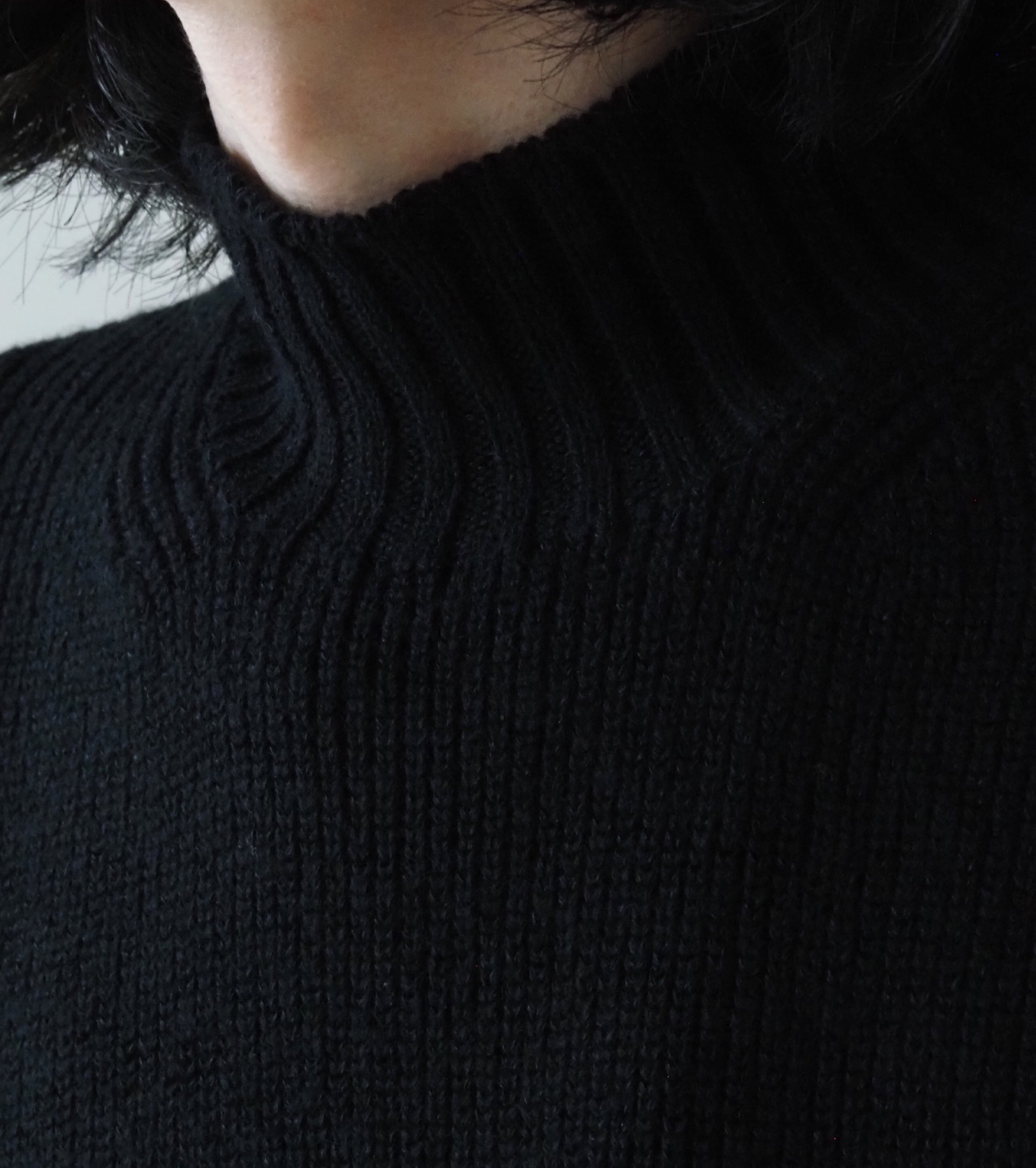 MAATEE & SONS Lamb Washi Army Sweater , Black