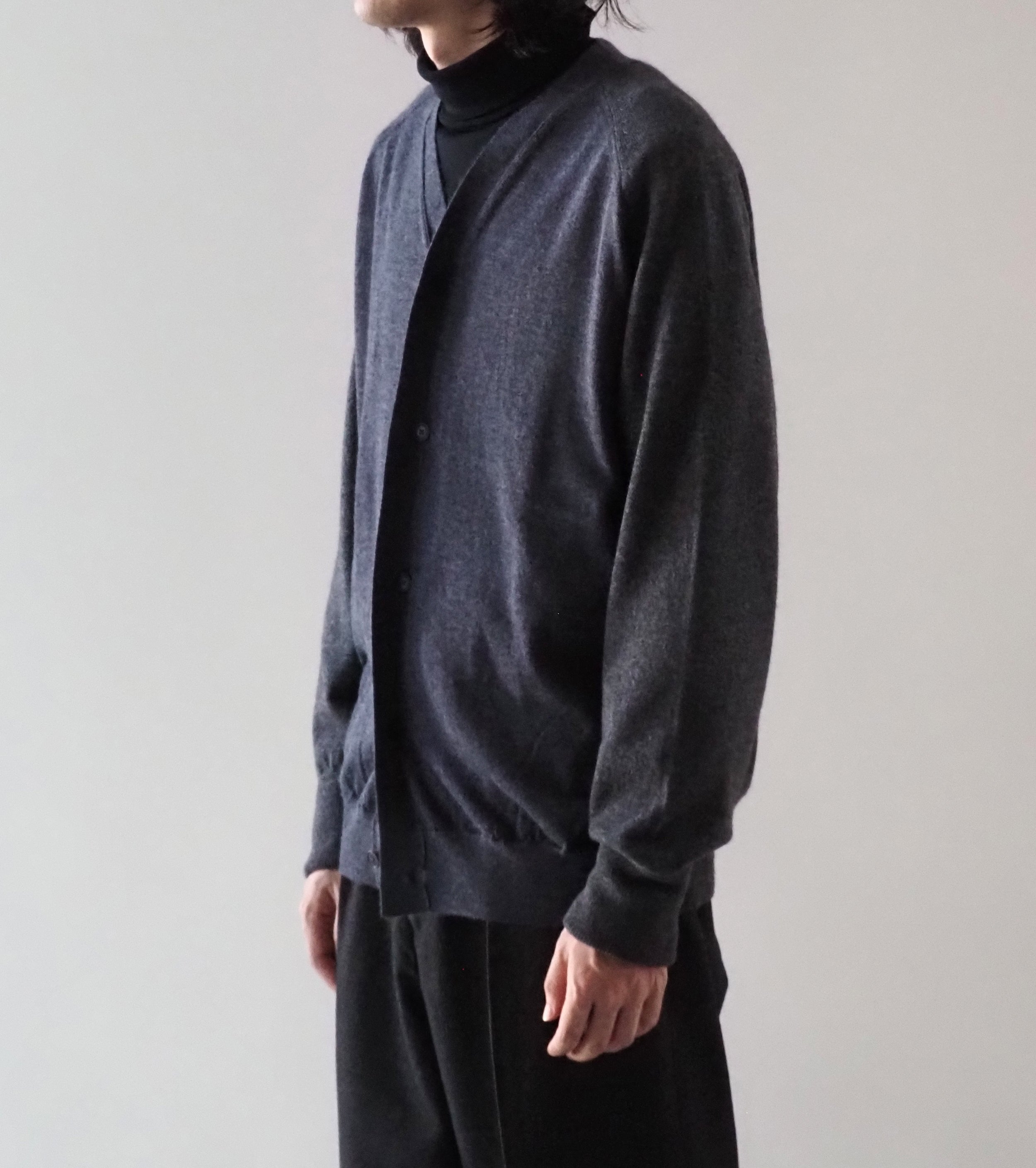  MAATEE&SONS Combi V Cardigan , Charcoal Gray