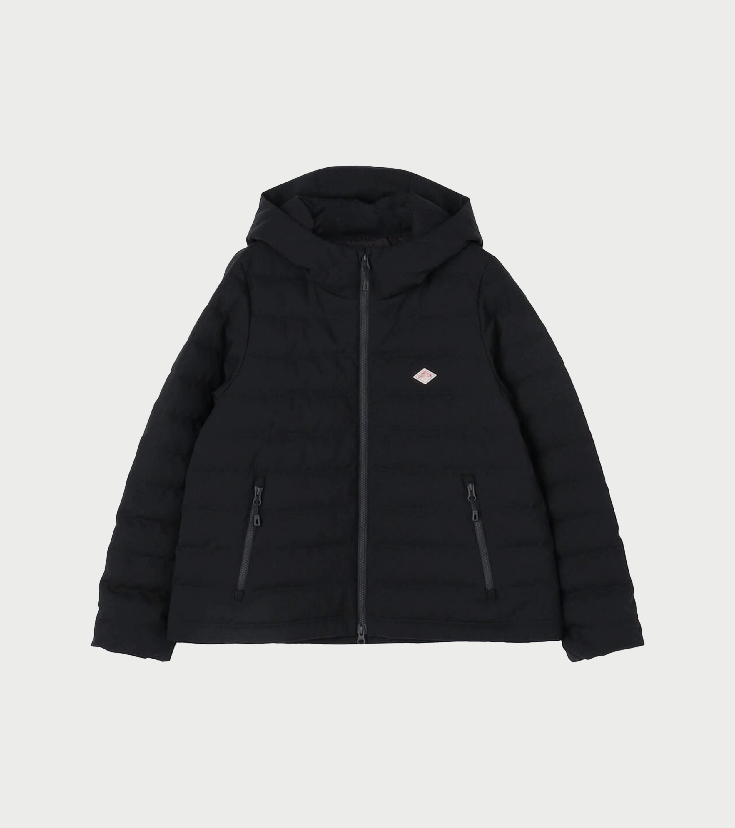 DANTON ウールライク ポリエステル ミドルダウン フードジャケット ,Navy