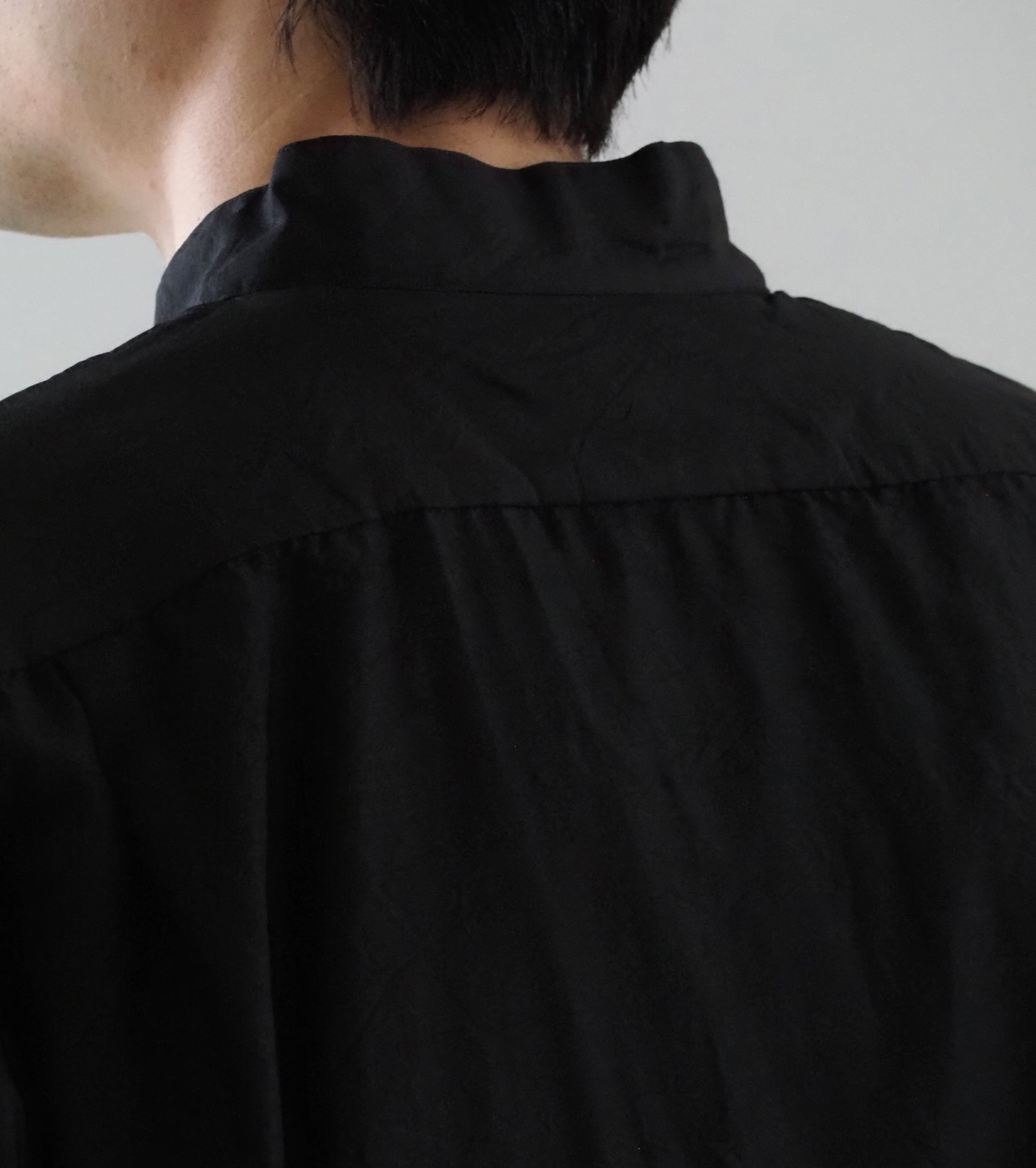 COMOLI Wool Silk Pullover Shirt, Brown