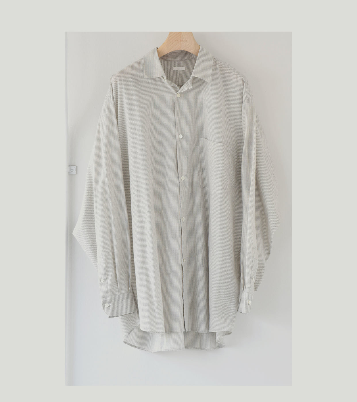 COMOLI KHADI Cotton Comoli Shirt , Stripe