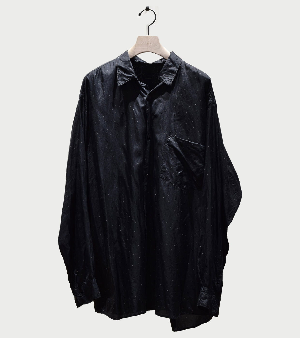 COMOLI シルク ドット  コモリ シャツ, Dot