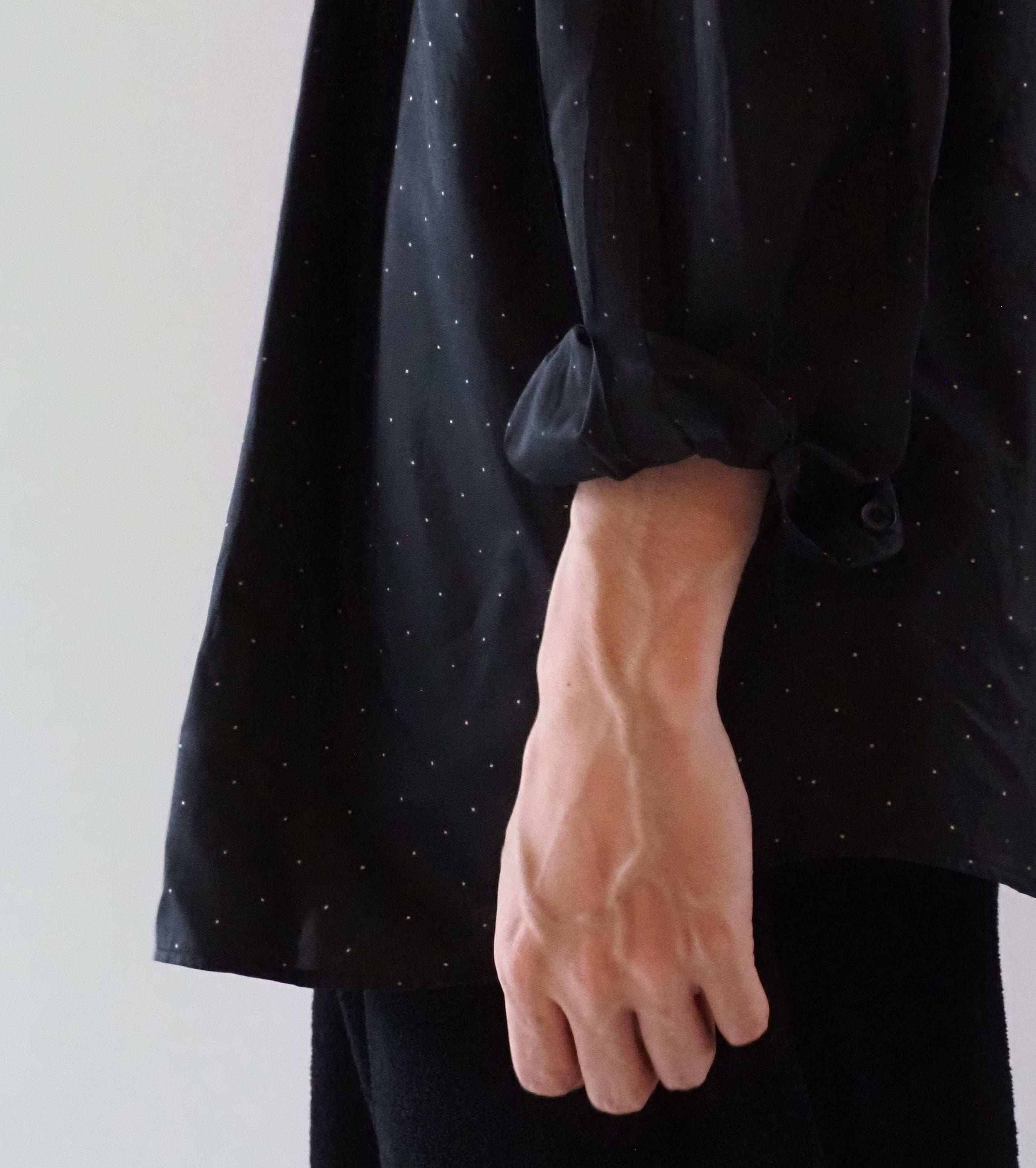 COMOLI シルク ドット  コモリ シャツ, Dot