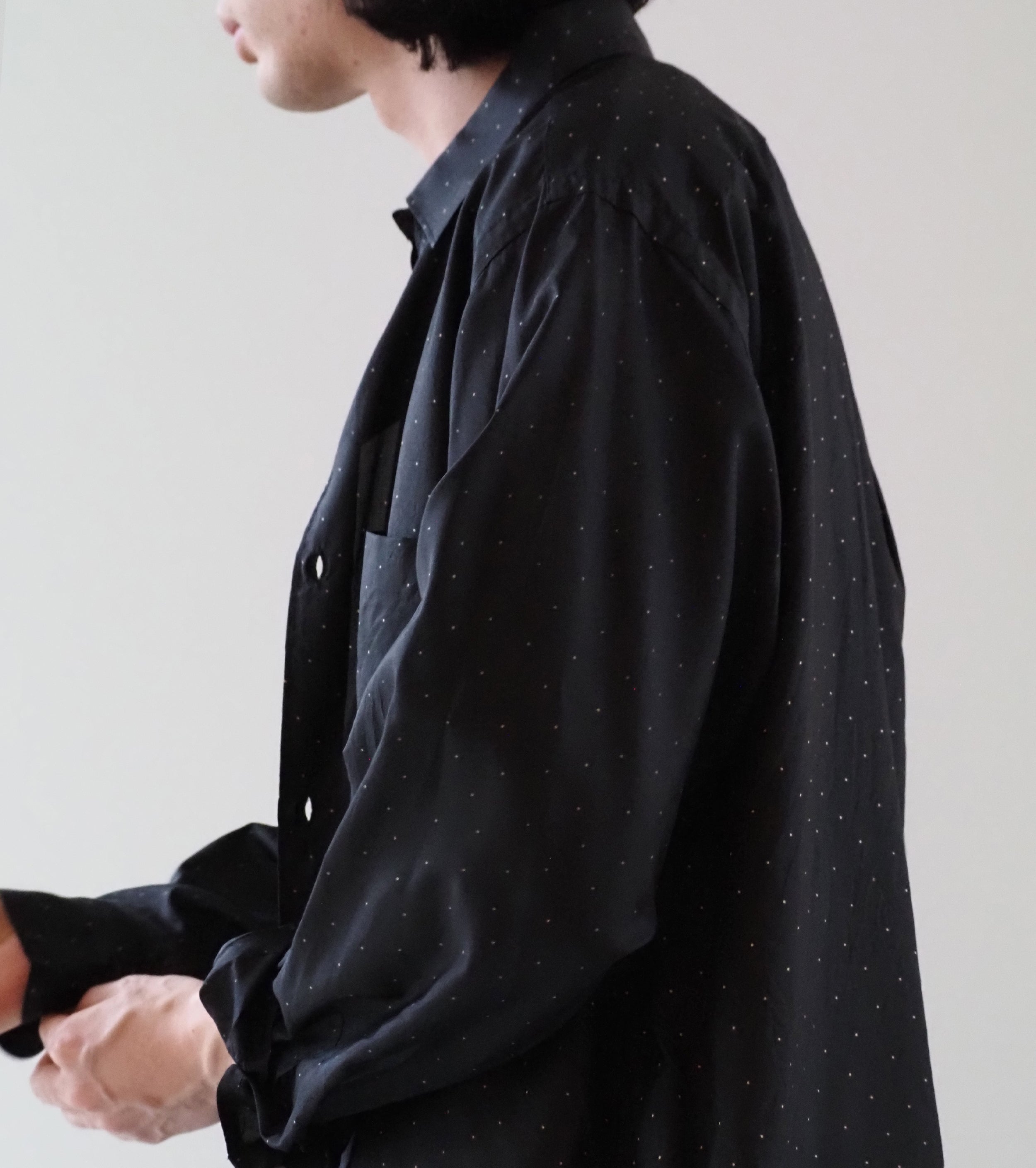 COMOLI シルク ドット  コモリ シャツ, Dot