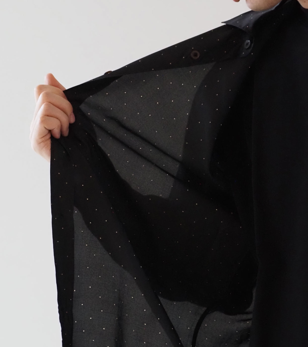 COMOLI シルク ドット  コモリ シャツ, Dot