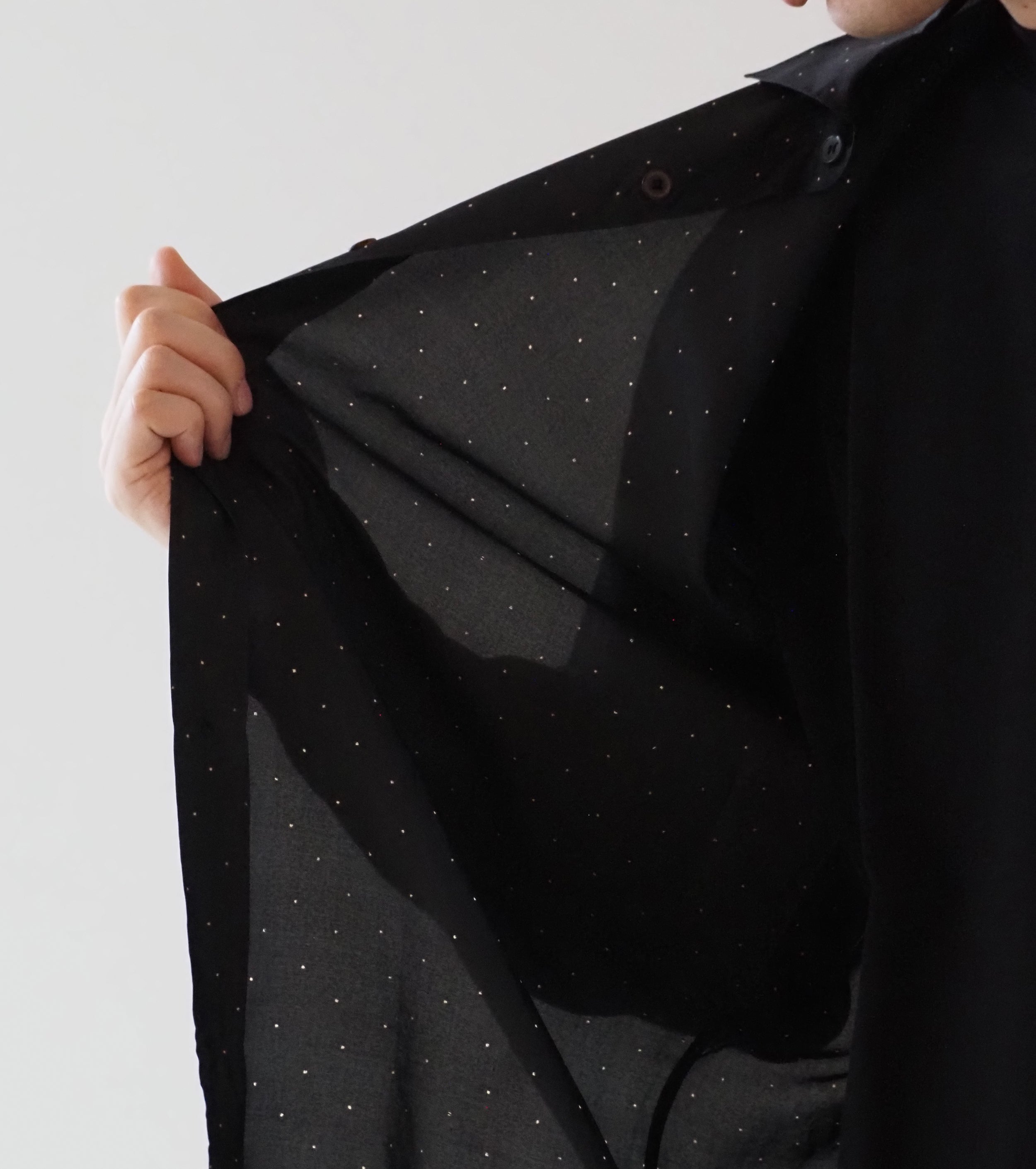 COMOLI シルク ドット  コモリ シャツ, Dot