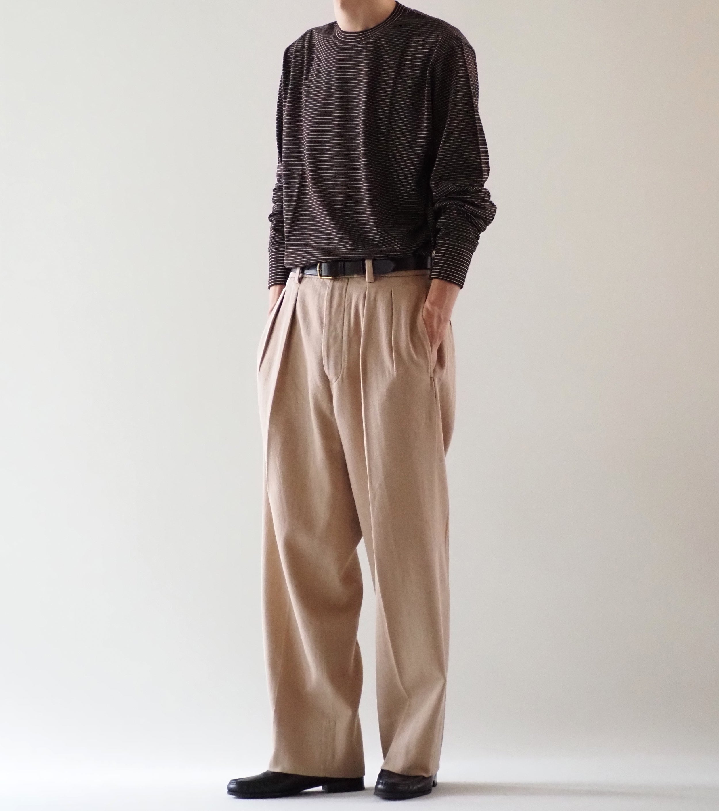 MAATEE＆SONS チノ C1 “コーティング コットン” ,  くすんだ Beige