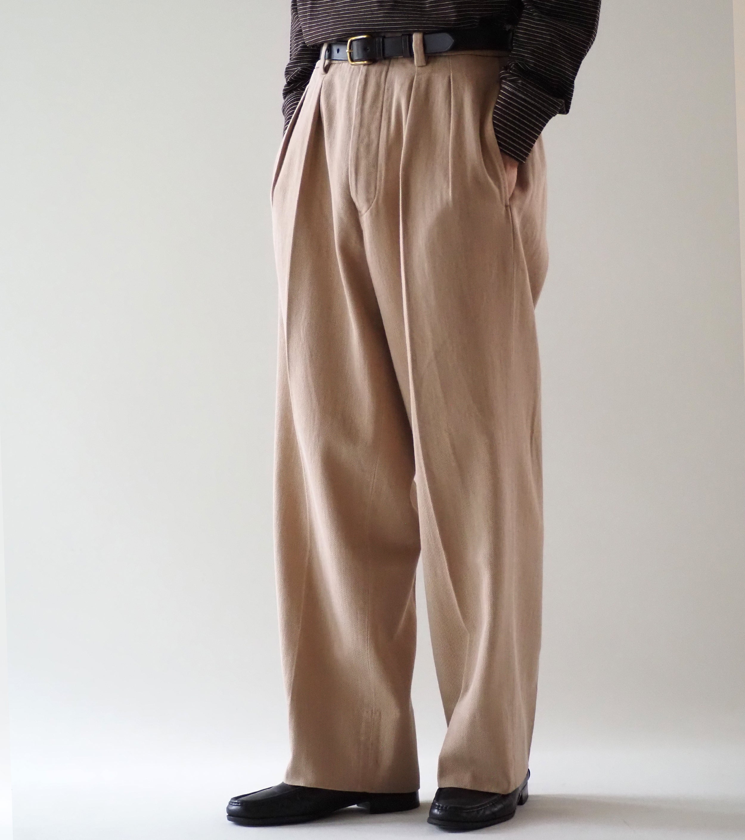 MAATEE＆SONS チノ C1 “コーティング コットン” ,  くすんだ Beige