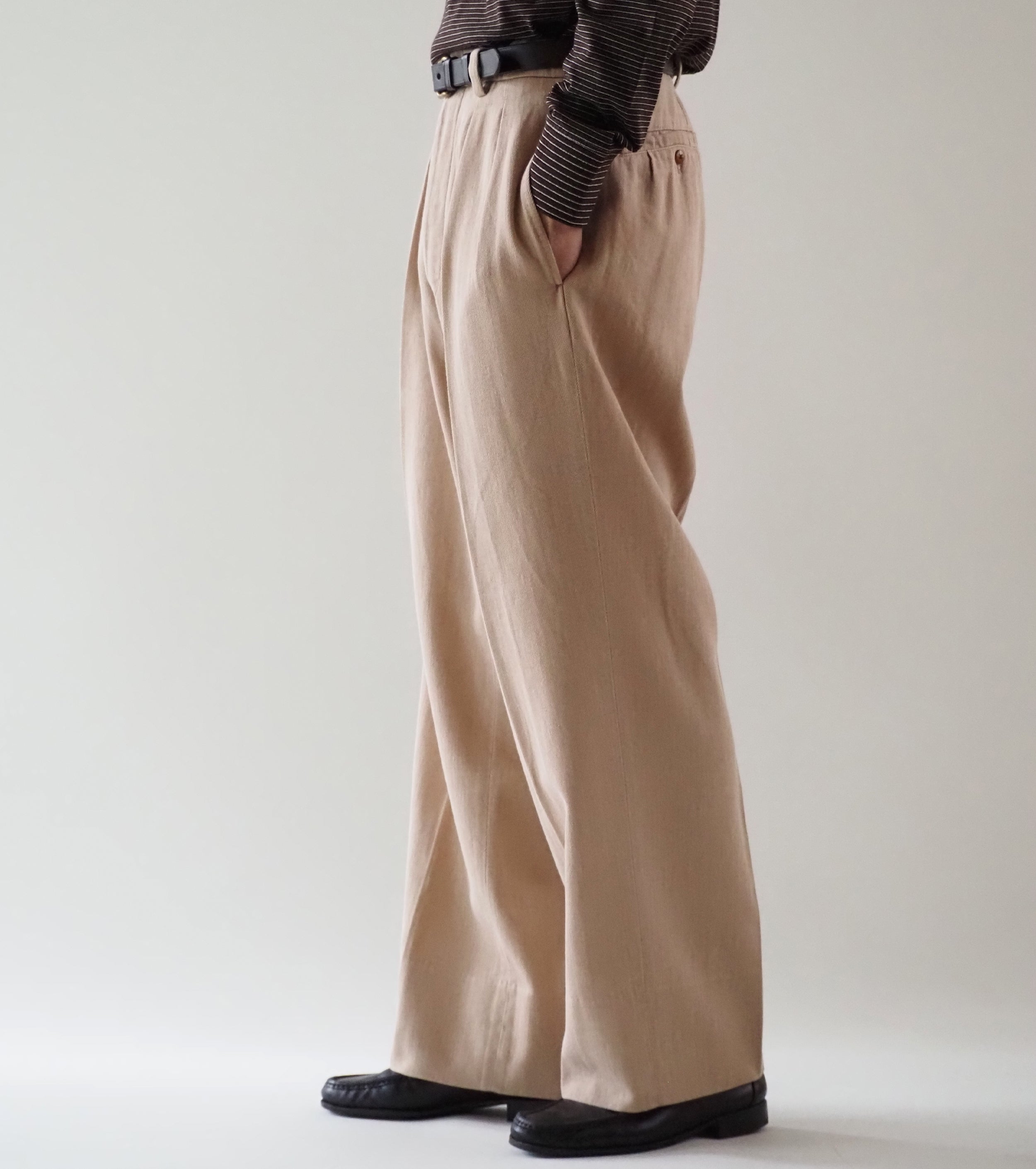 MAATEE＆SONS チノ C1 “コーティング コットン” ,  くすんだ Beige