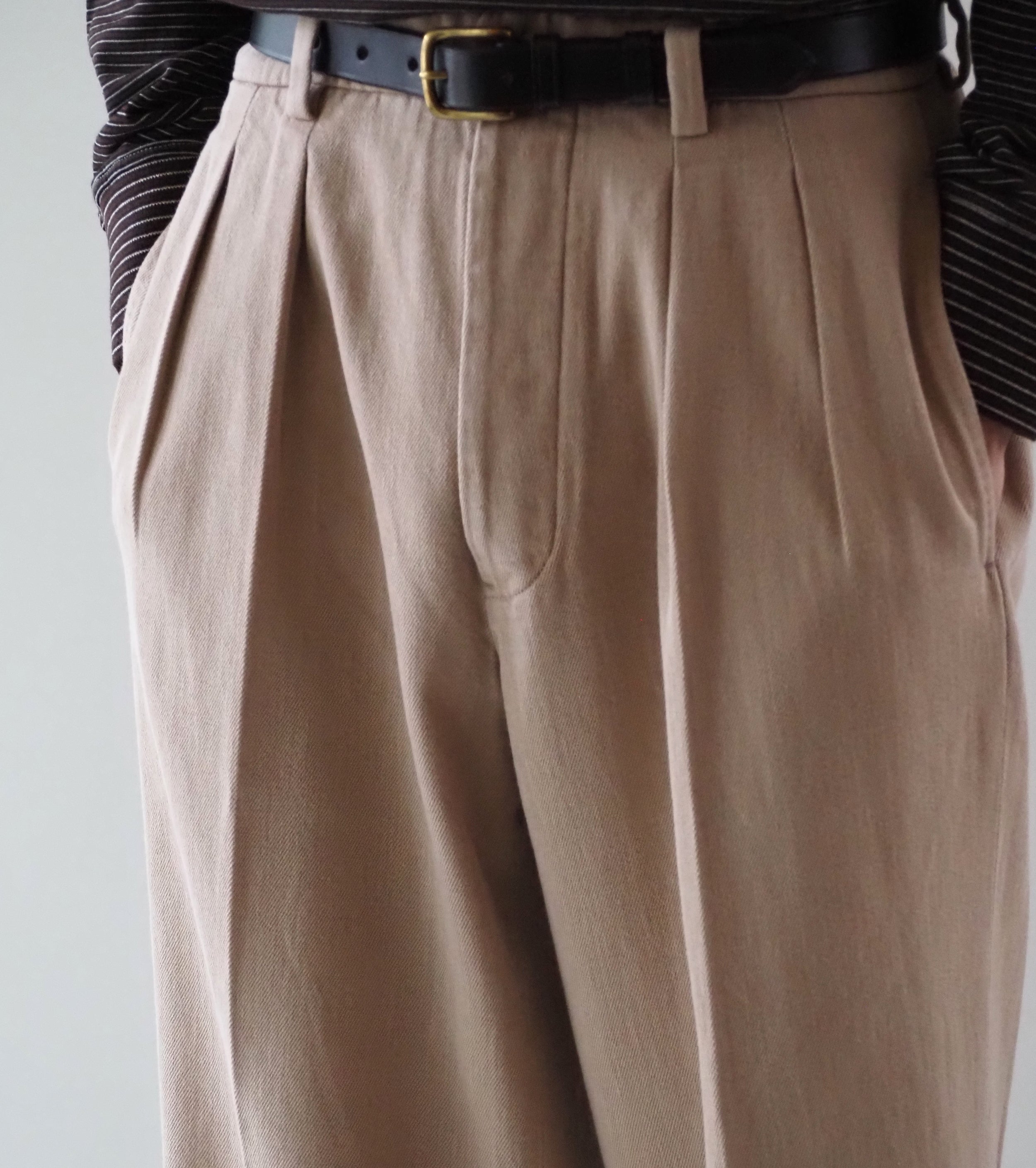 MAATEE＆SONS チノ C1 “コーティング コットン” ,  くすんだ Beige