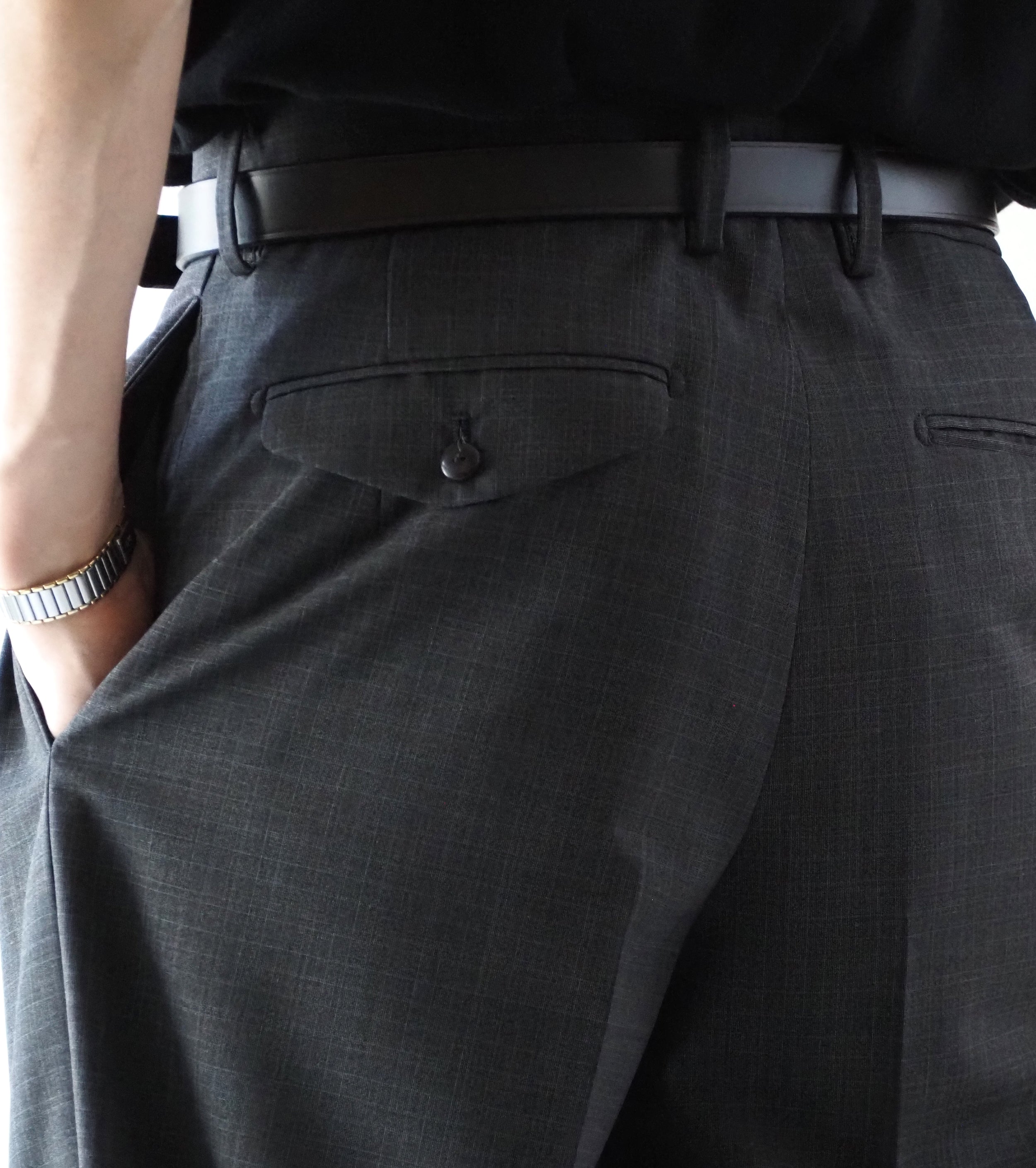 MAATEE＆SONS 永遠 スラックス 2 , Charcoal Gray