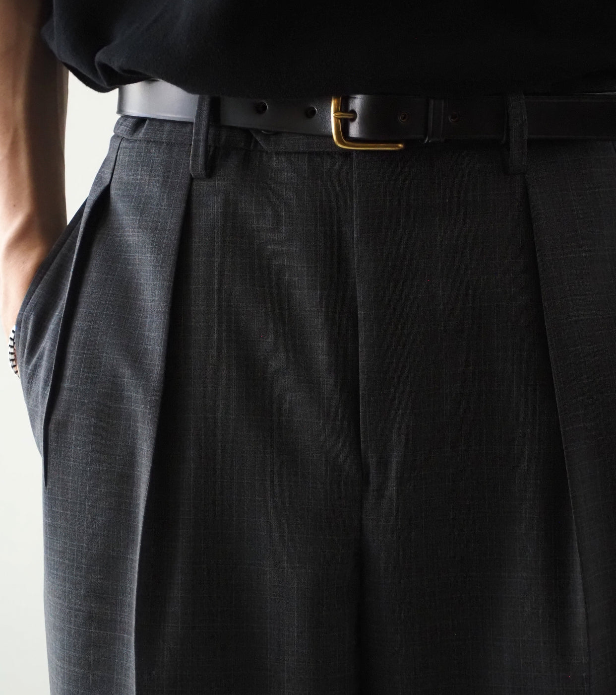 MAATEE＆SONS 永遠 スラックス 2 , Charcoal Gray
