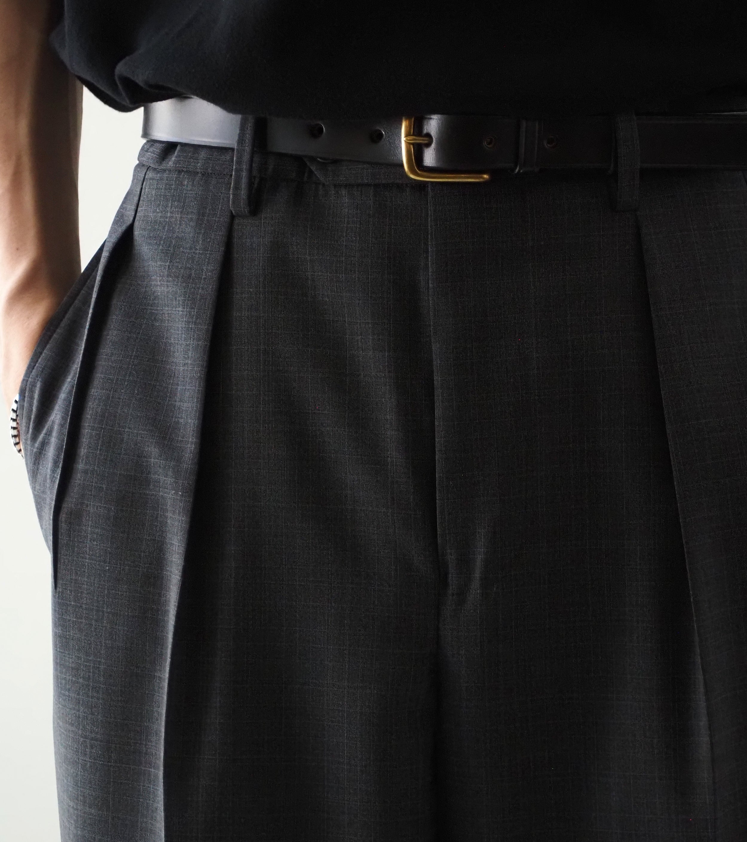 MAATEE＆SONS 永遠 スラックス 2 , Charcoal Gray