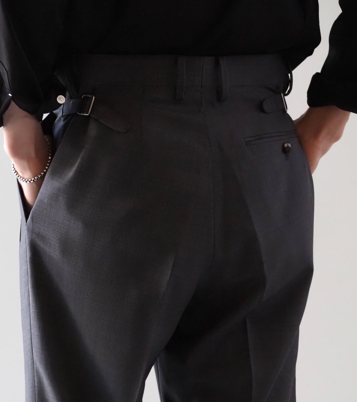 MAATEE＆SONS 永遠 スラックス フレア , Graypin