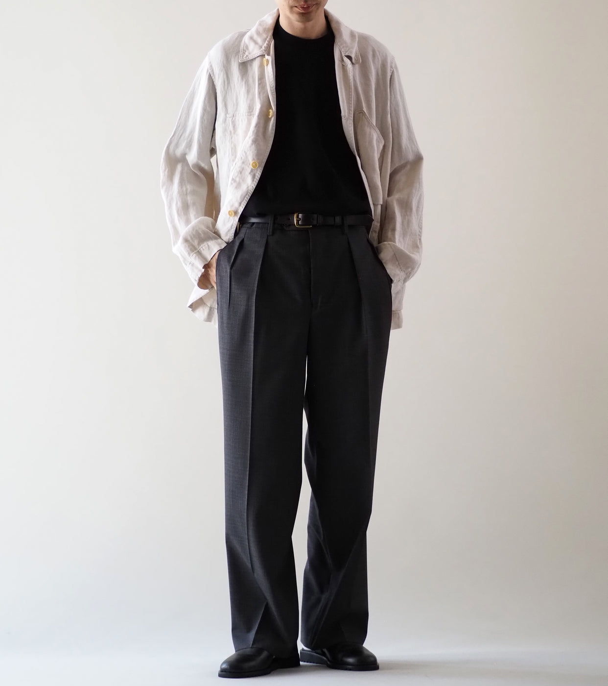 MAATEE＆SONS 永遠 スラックス 2 , Charcoal Gray