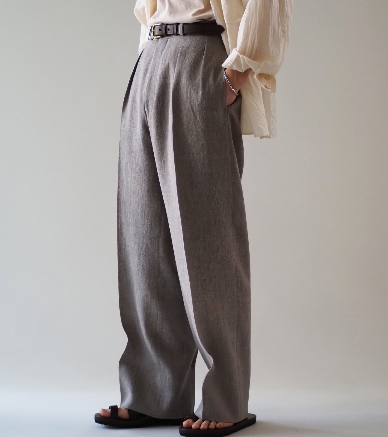 MAATEE＆SONS ジェフリー オールド ヘリンボーン ペーン , Greige Pane