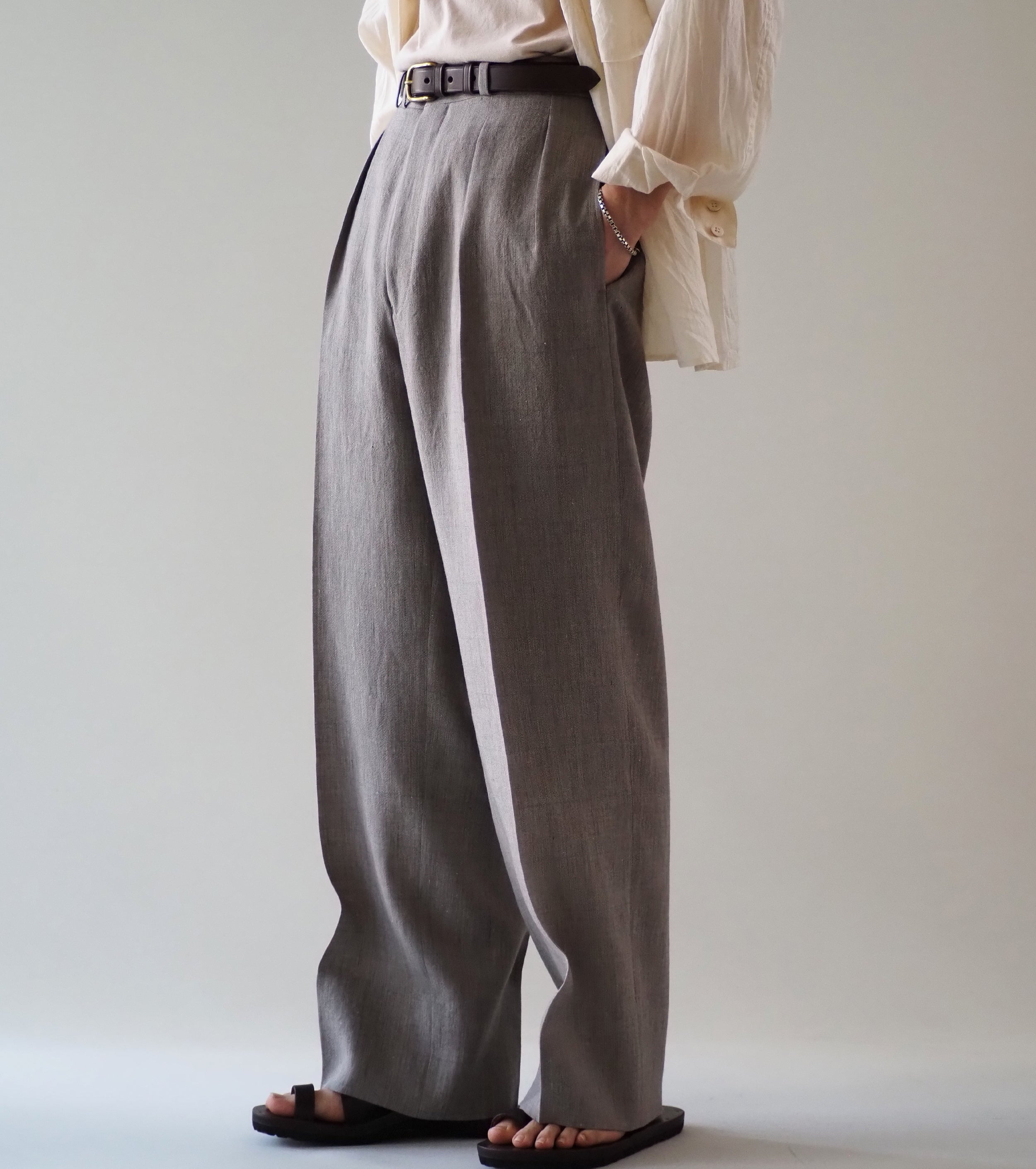 MAATEE＆SONS ジェフリー オールド ヘリンボーン ペーン , Greige Pane