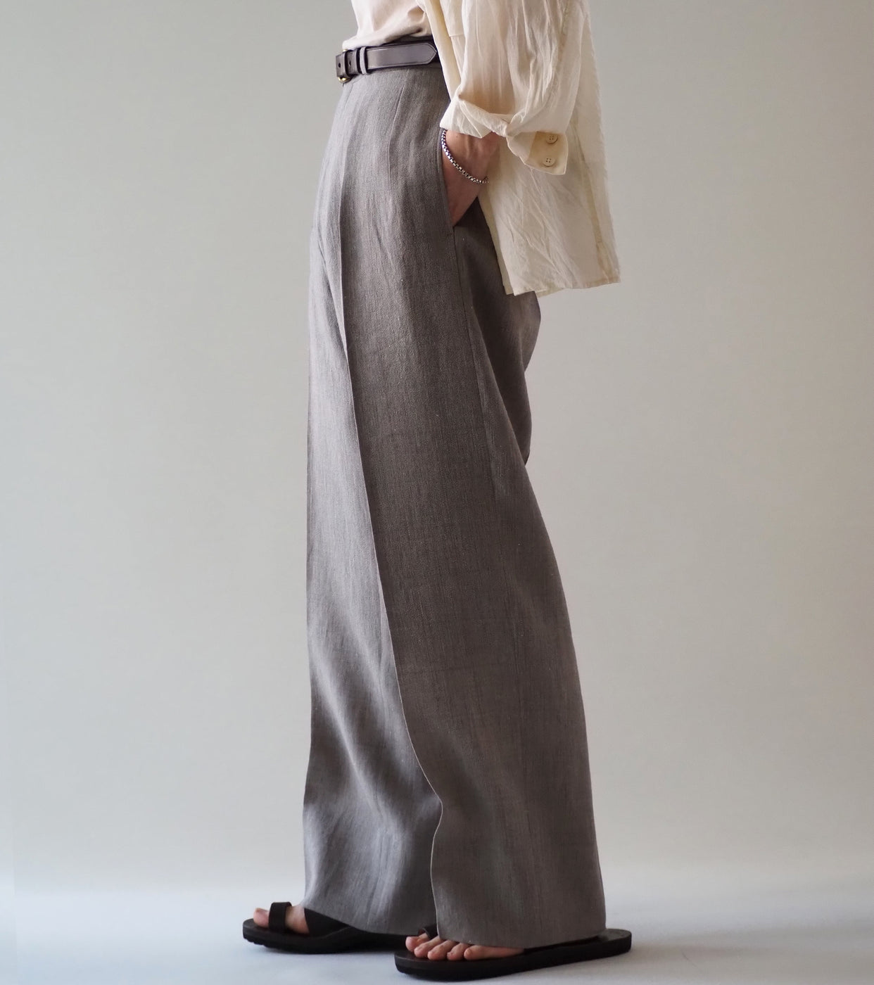 MAATEE＆SONS ジェフリー オールド ヘリンボーン ペーン , Greige Pane