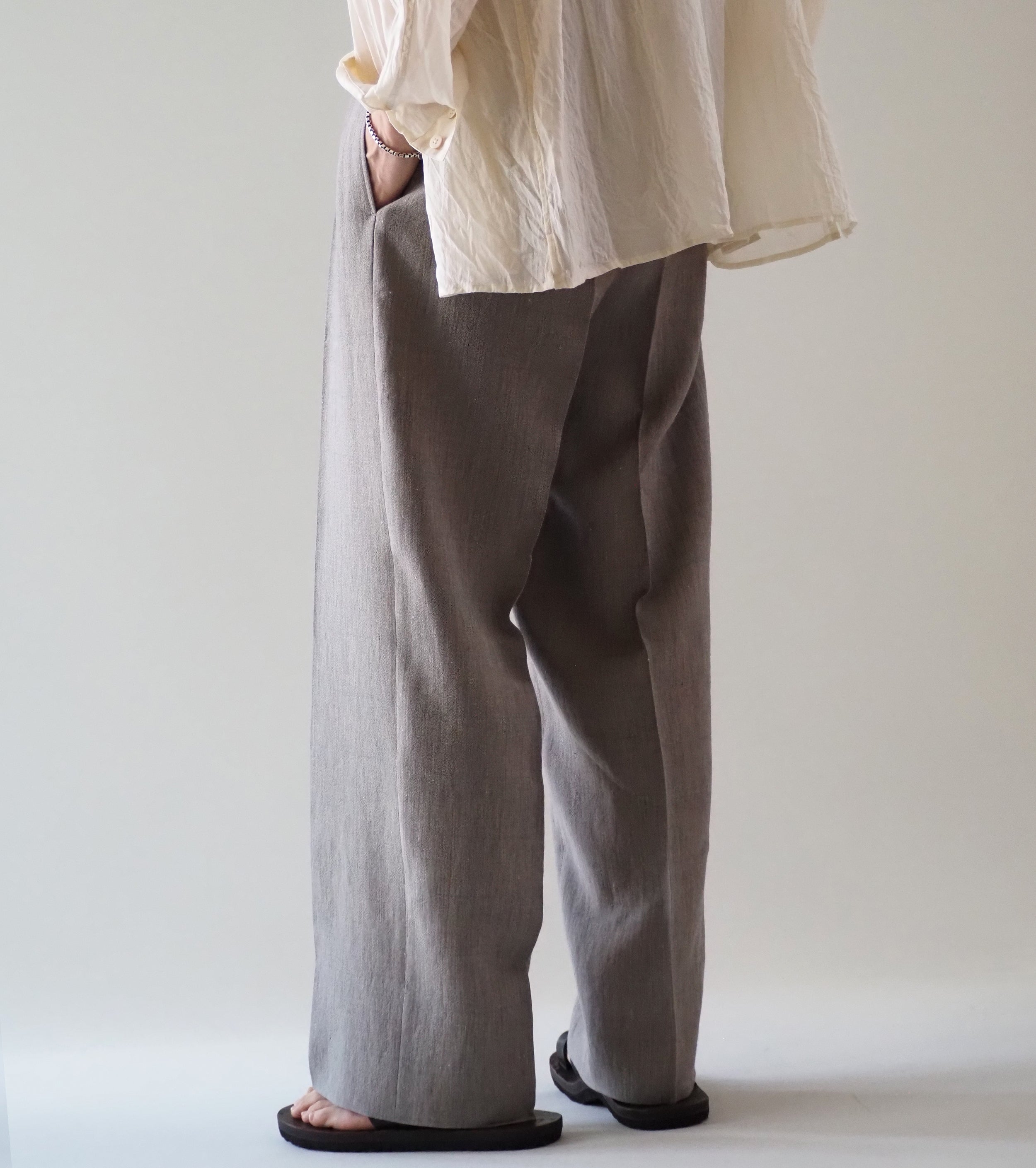 MAATEE＆SONS ジェフリー オールド ヘリンボーン ペーン , Greige Pane