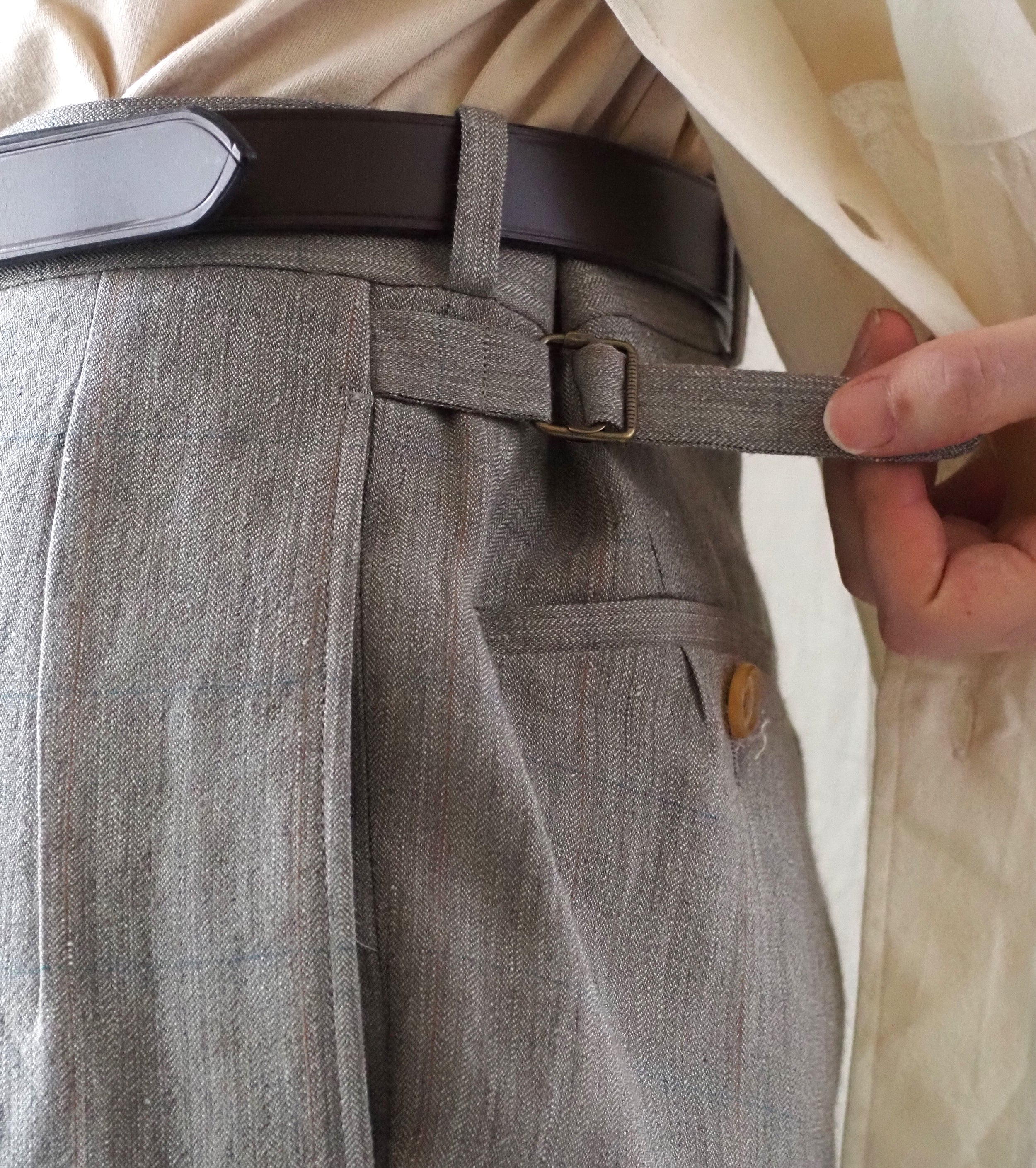 MAATEE&SONS JEFFERY ヨリ杢ヘリンボーン Gray サイズ1 MAATEE＆SONS ジェフリー オールド ヘリンボーン ペーン , Greige Pane