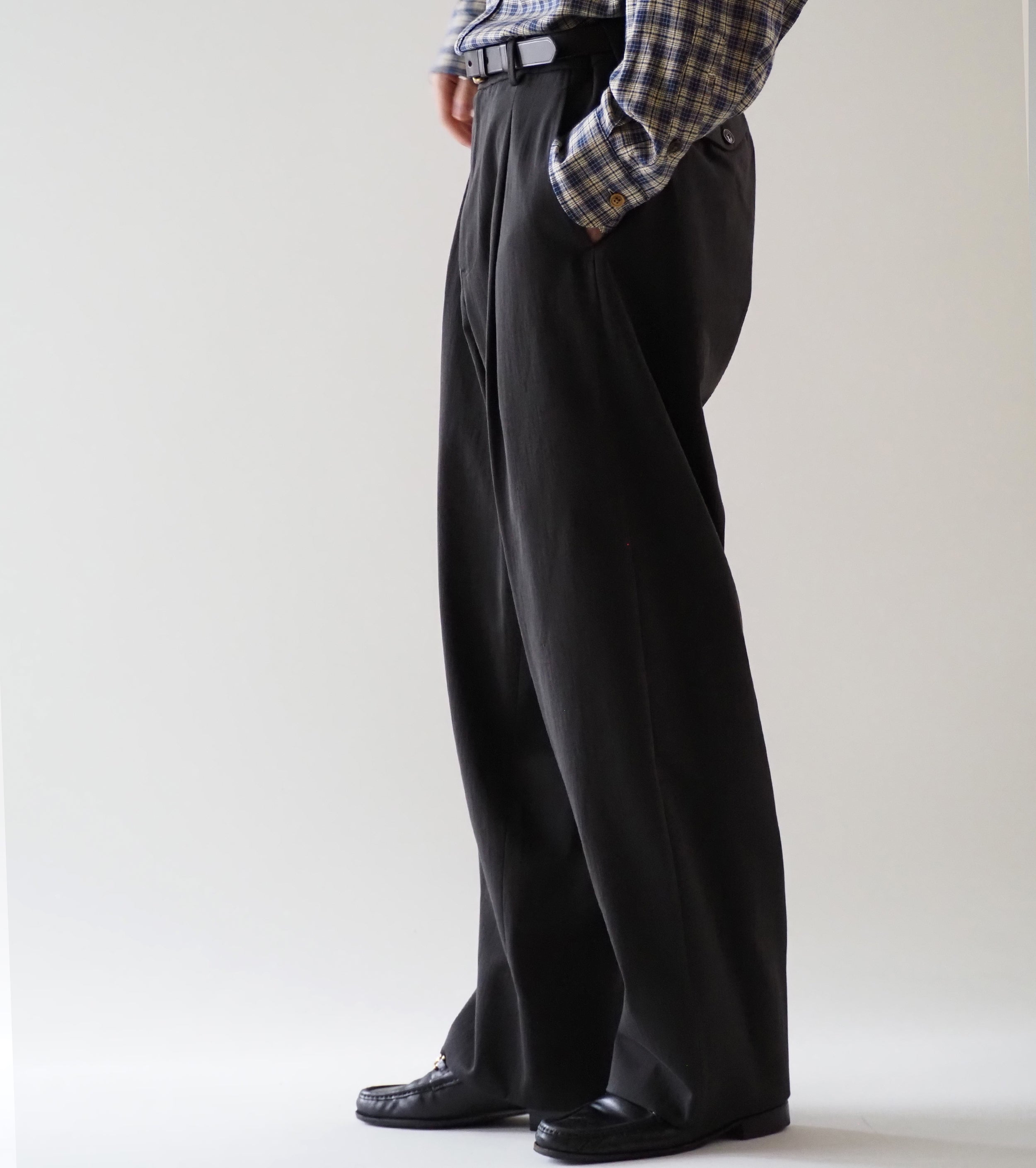 MAATEE＆SONS  チノ B “ Cドリル ” , Gray Chambray